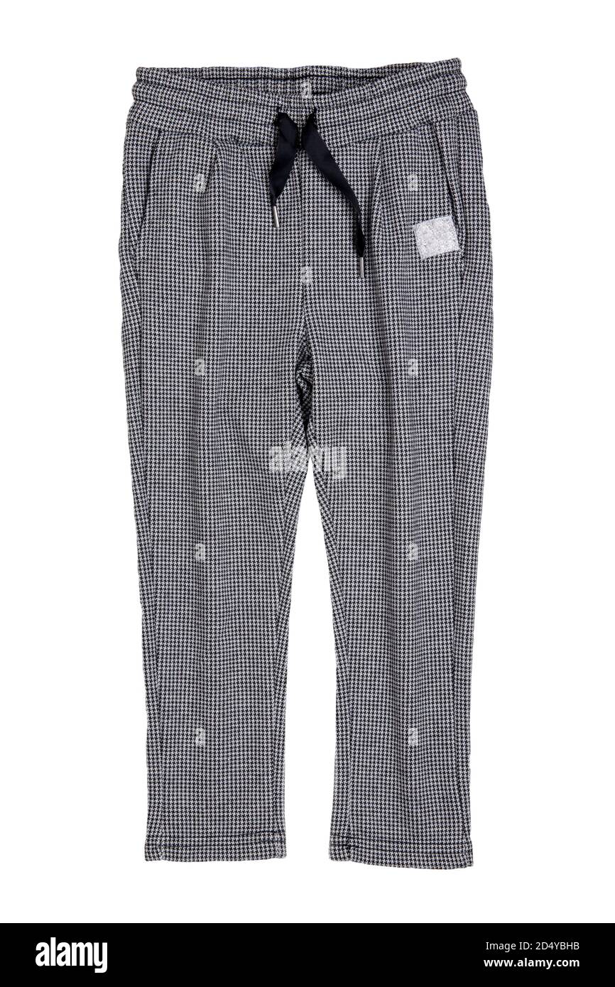 4 pc black & white checkered boys pants set