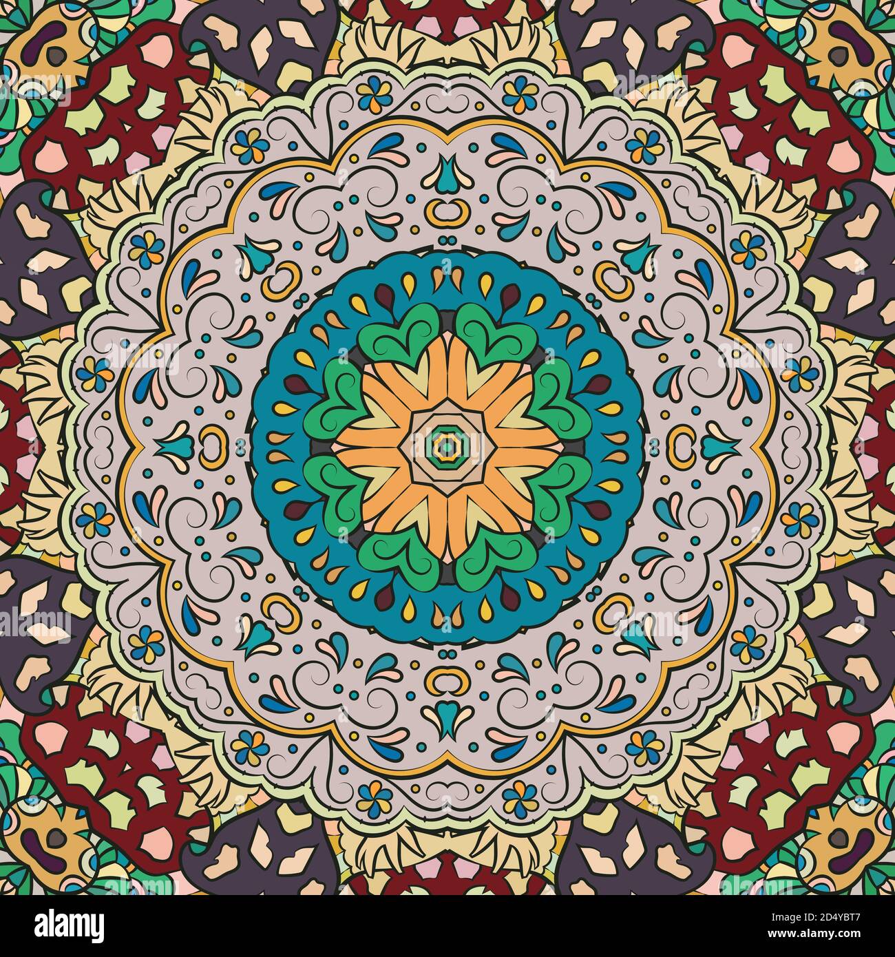 Seamless tracery tile mehndi design Stock Vector Image & Art - Alamy