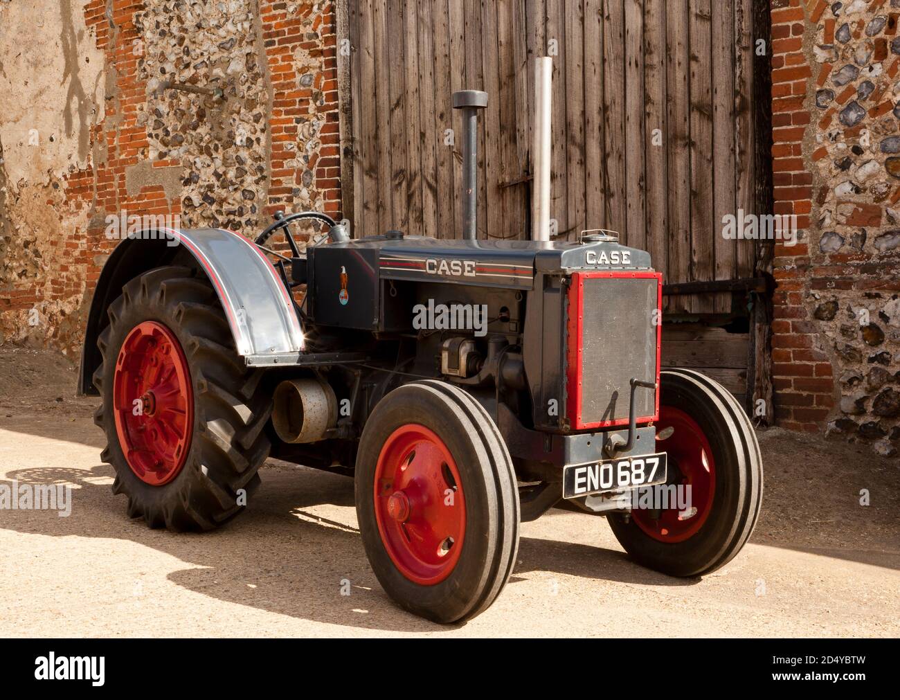 A Vintage Case C 1937 tractor Stock Photo