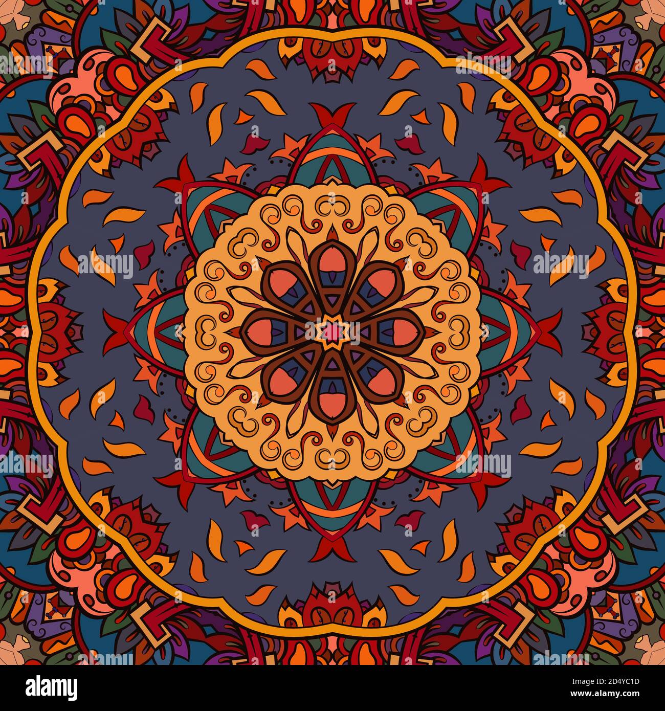 Seamless tracery tile mehndi design Stock Vector Image & Art - Alamy