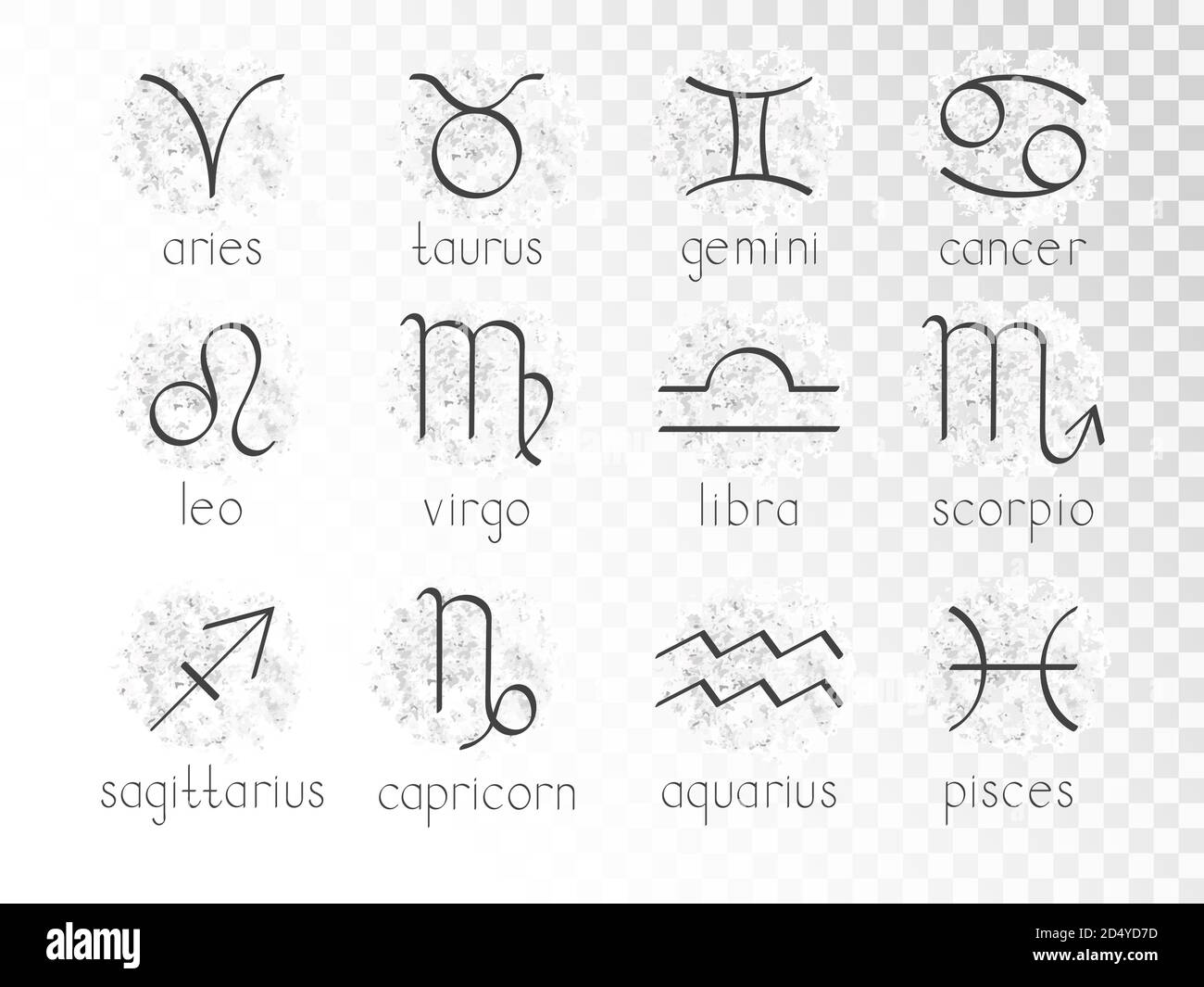 Zodiac signs icons collection Aries leo gemini taurus scorpio  aquarius pisces sagittarius libra virgo capricorn and cancer Set of  12 goroscop symbols Mosaic tattoo style illustrations Illustration Stock   Adobe Stock