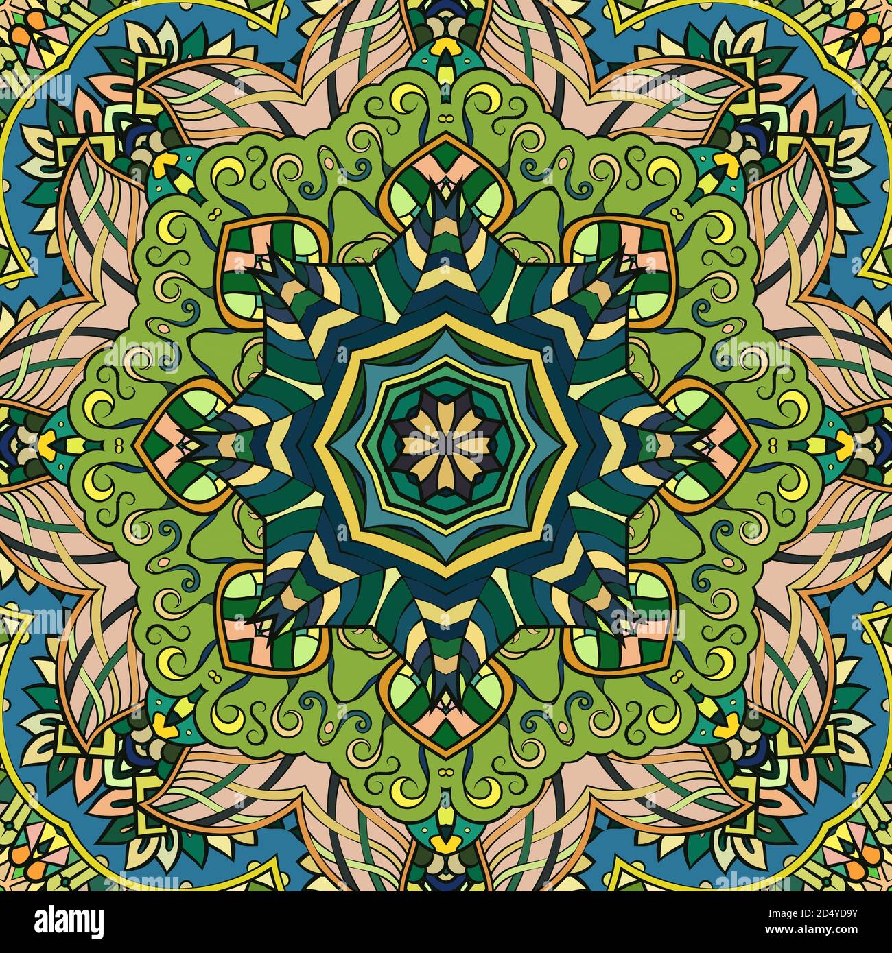 Seamless tracery tile mehndi design Stock Vector Image & Art - Alamy