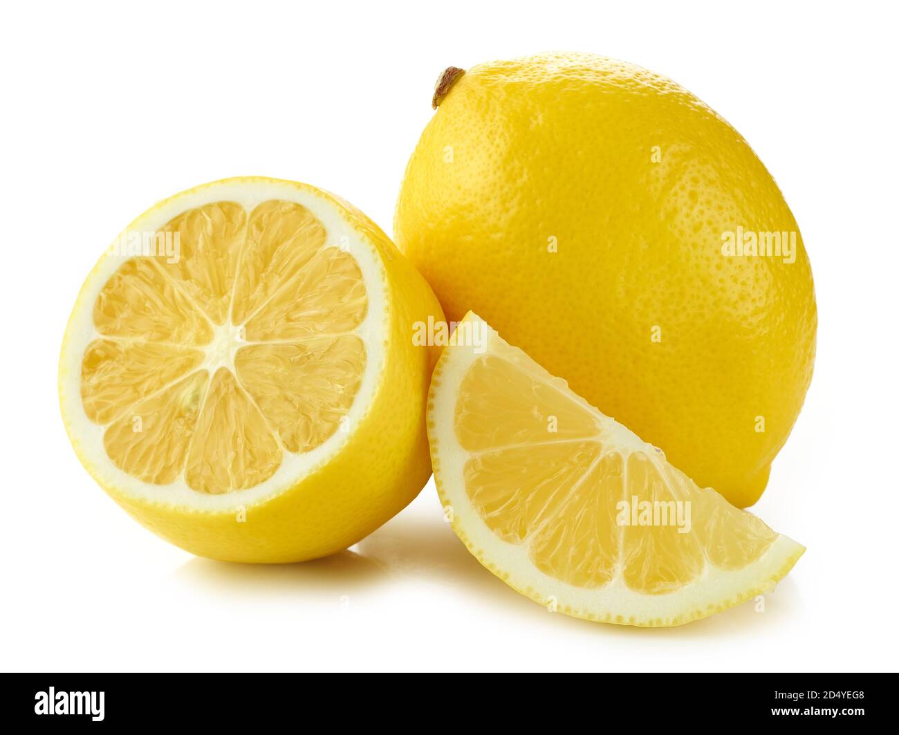 fresh ripe lemon isolated on white background Stock Photo - Alamy