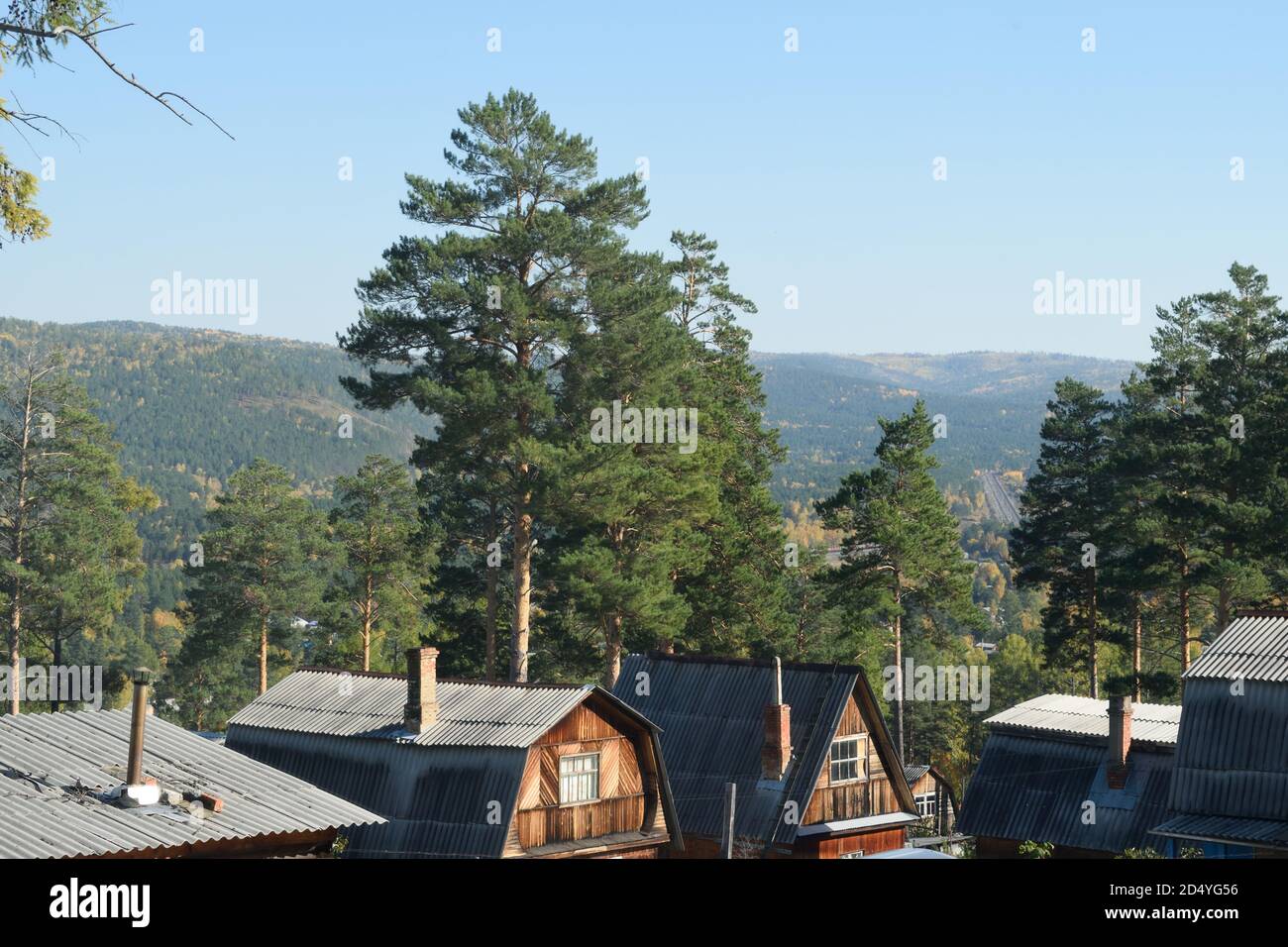 View of Dachas in Siberia, Russia Stock Photo - Alamy