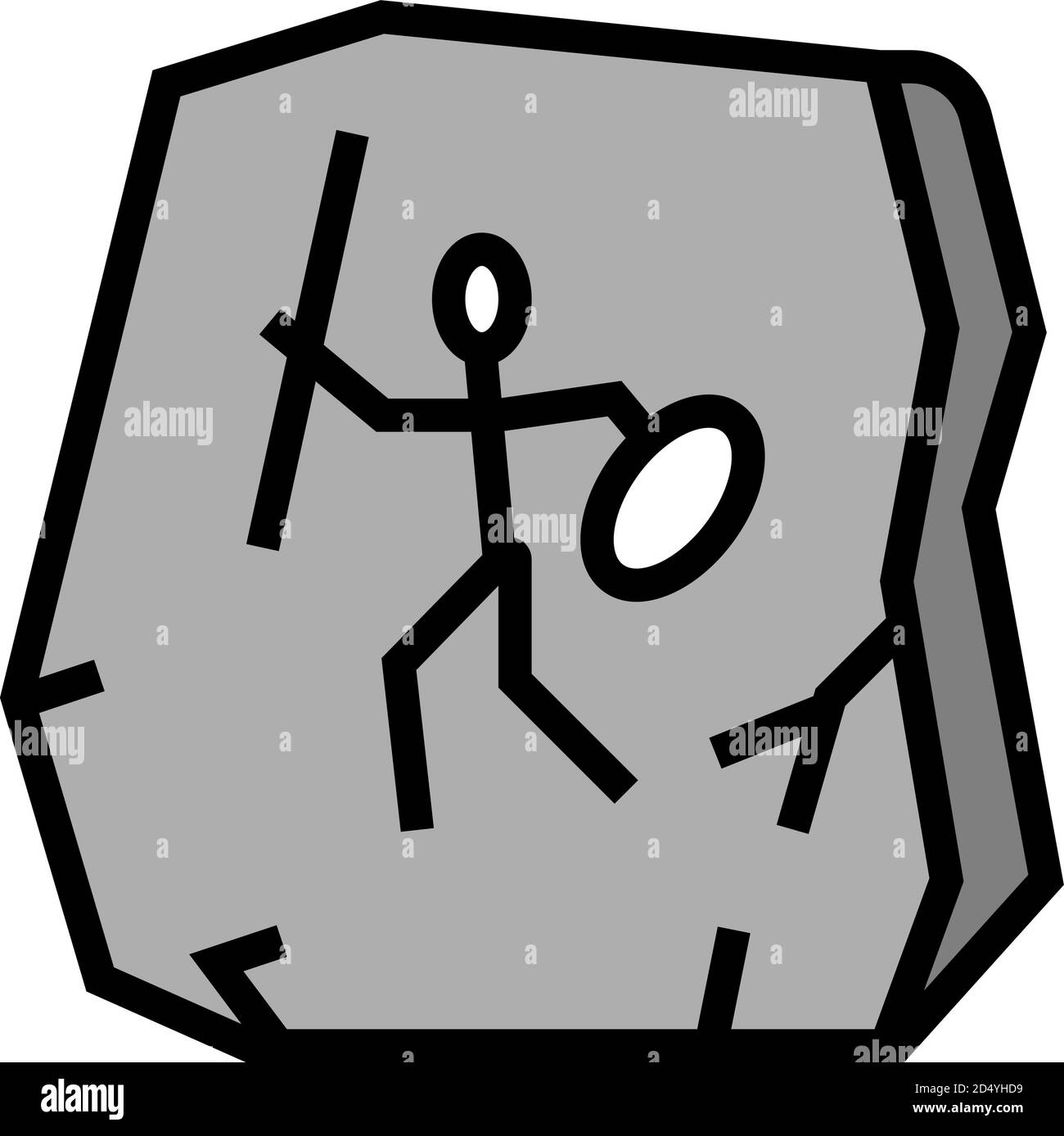 image on stone color icon vector illustration Stock Vector Image & Art ...