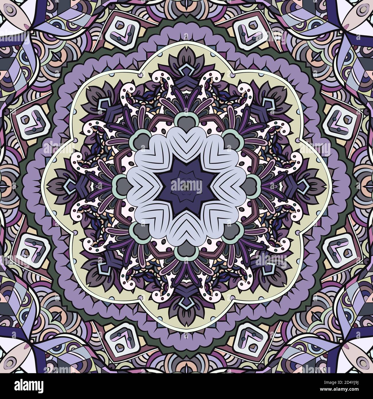 Seamless tracery tile mehndi design Stock Vector Image & Art - Alamy
