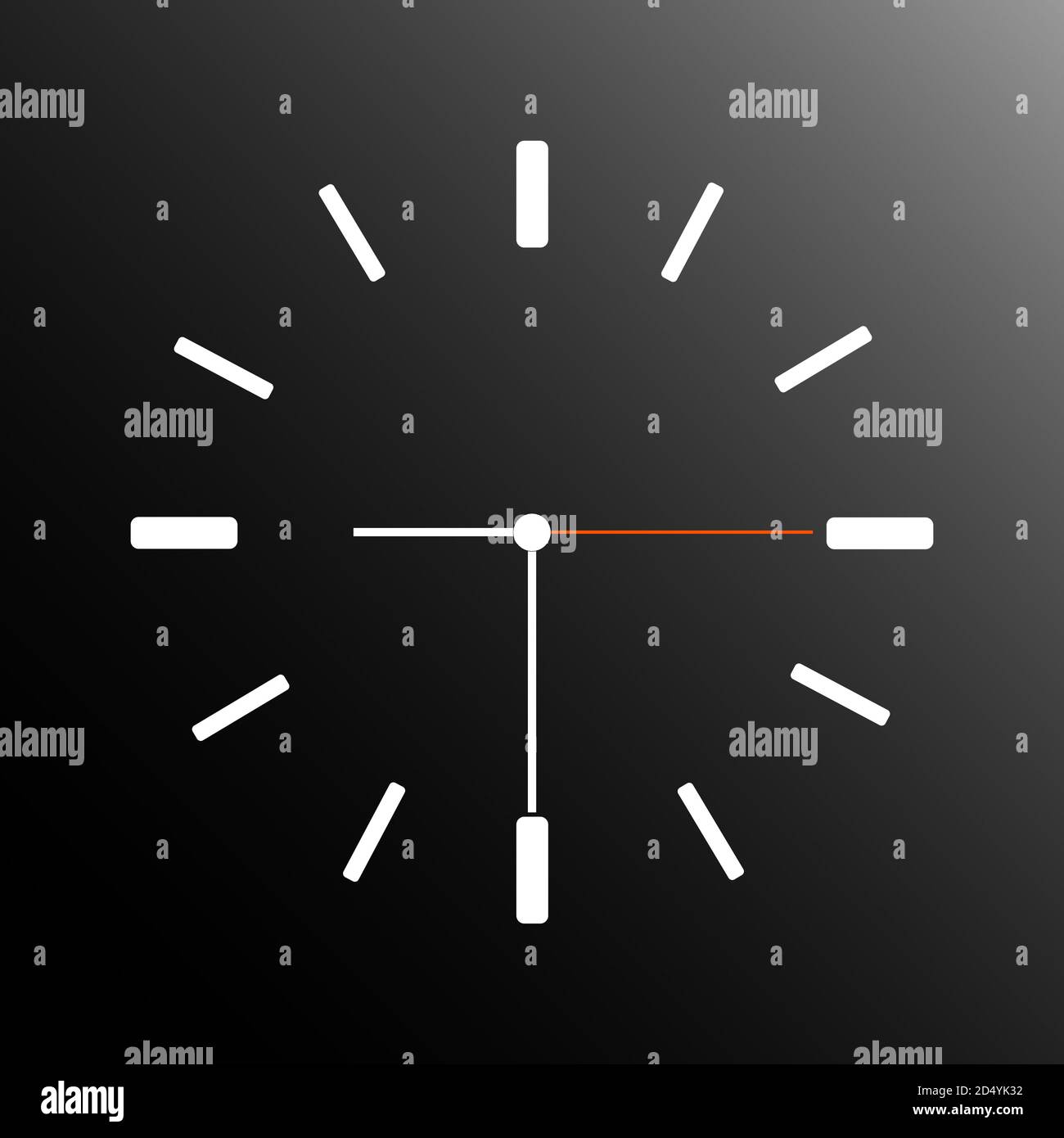 Dial of a wall clock with hands showing the time Stock Vector Image