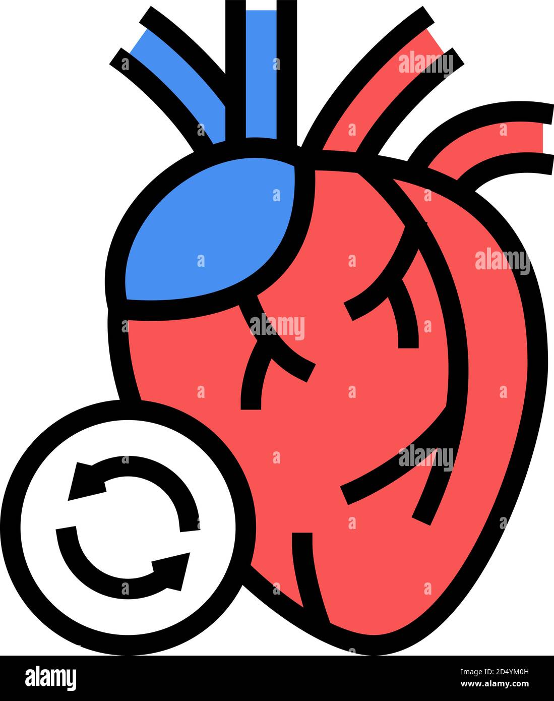 heart transplant color icon vector illustration Stock Vector Image ...