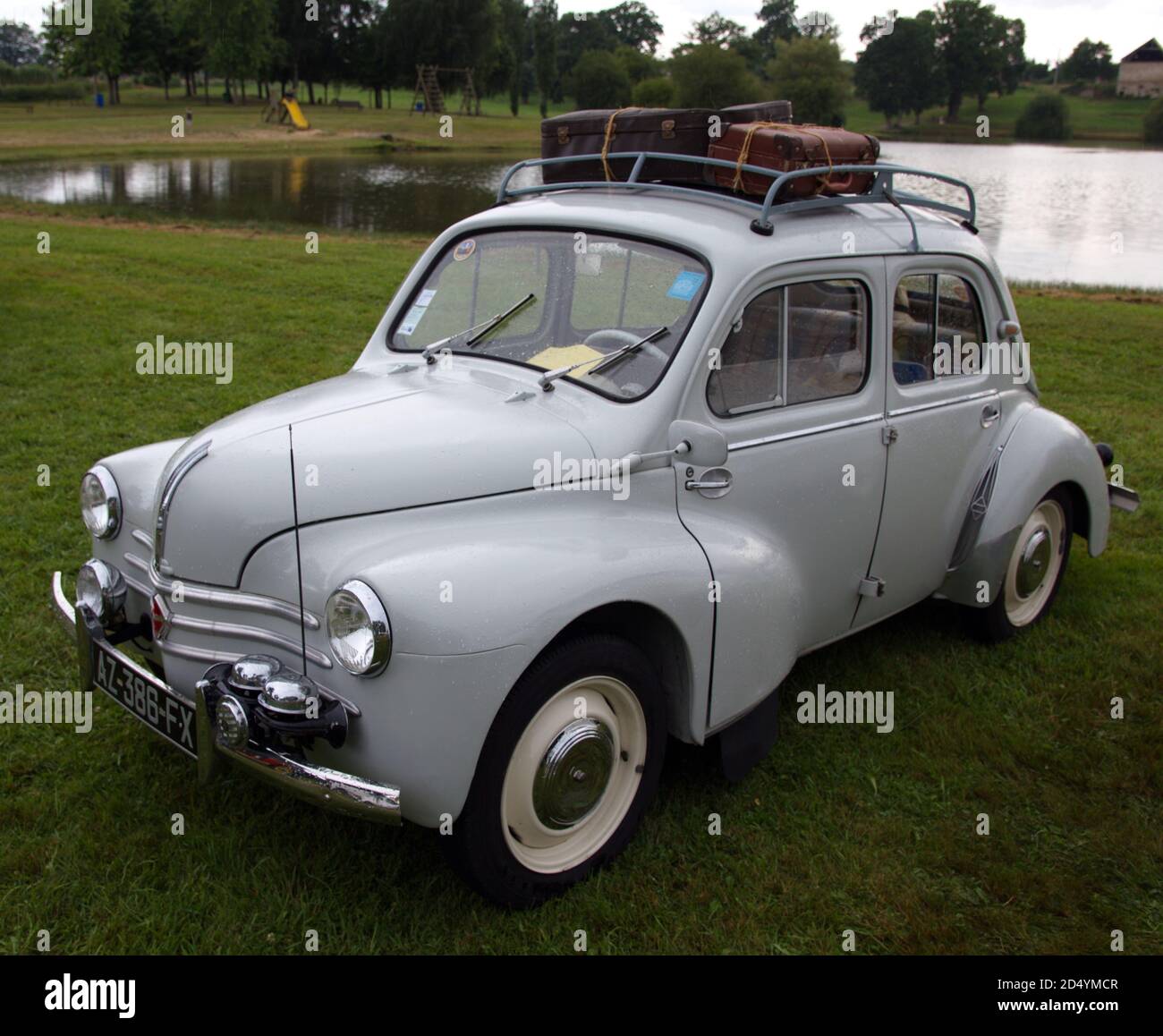 Renault 4CV vintage French car in     France Stock Photo