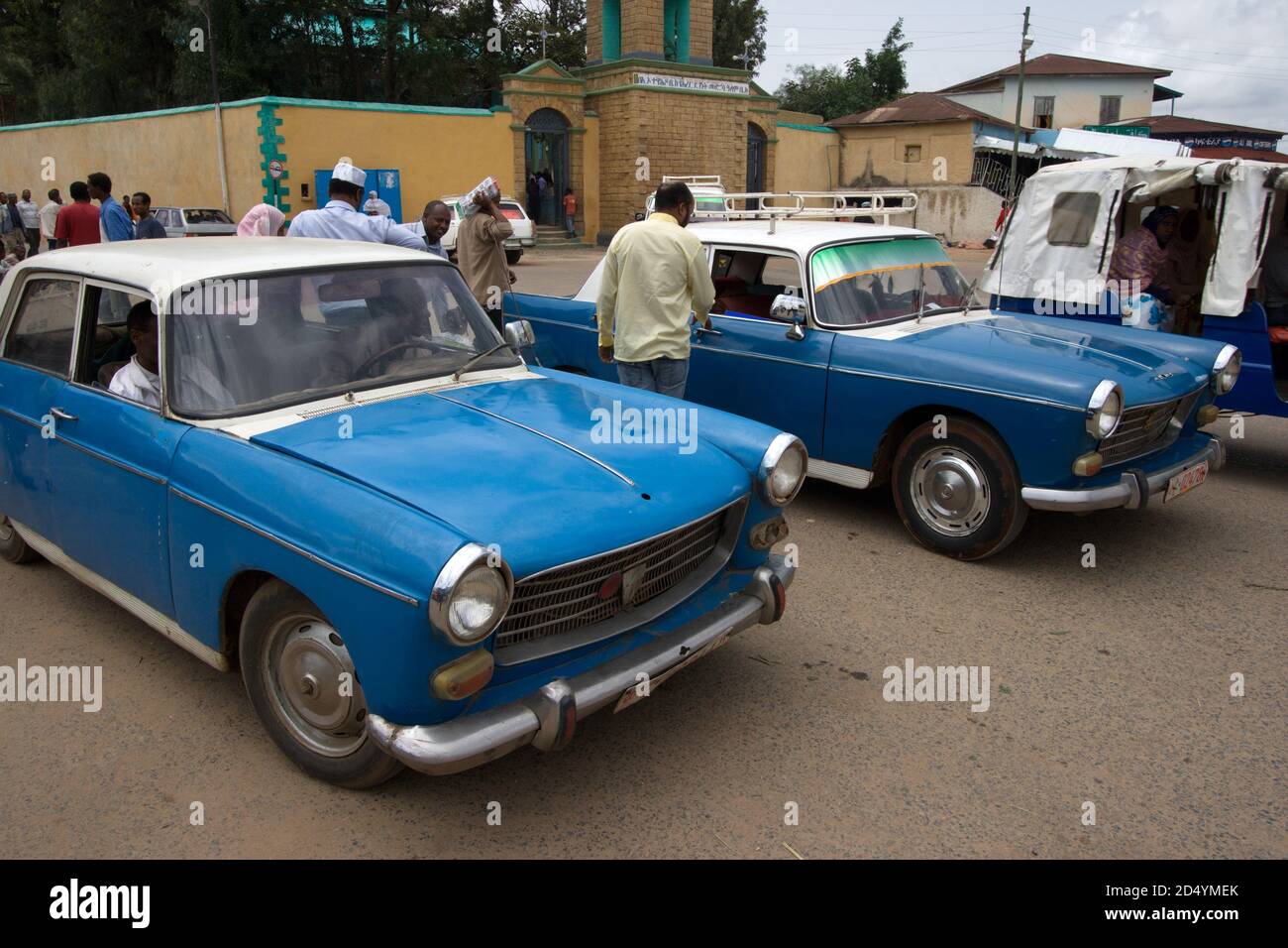 Peugeot 404 Vintage French Cars Used As Taxis In Harar Ethiopia Stock Photo Alamy