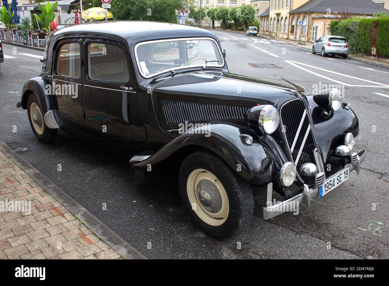Citroen Traction Avant 15-Six Berline, vintage French car from 1954 in  France Stock Photo - Alamy