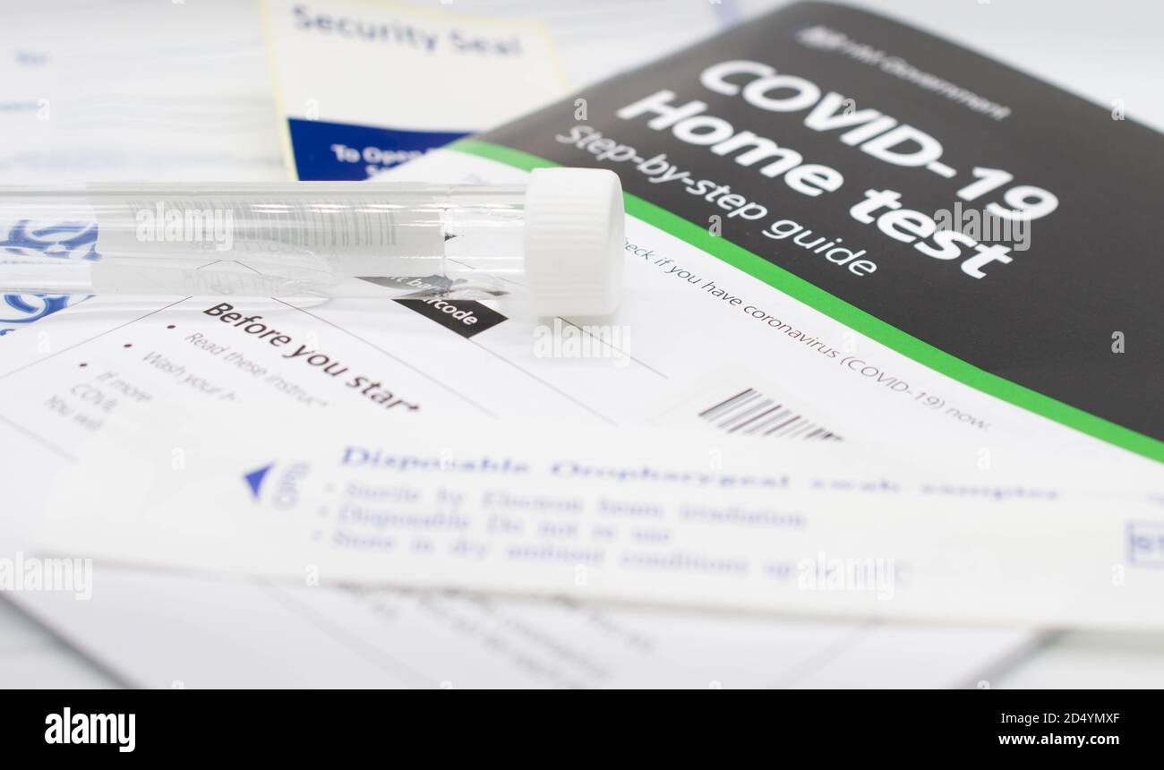 Covid-19 home test kit Stock Photo