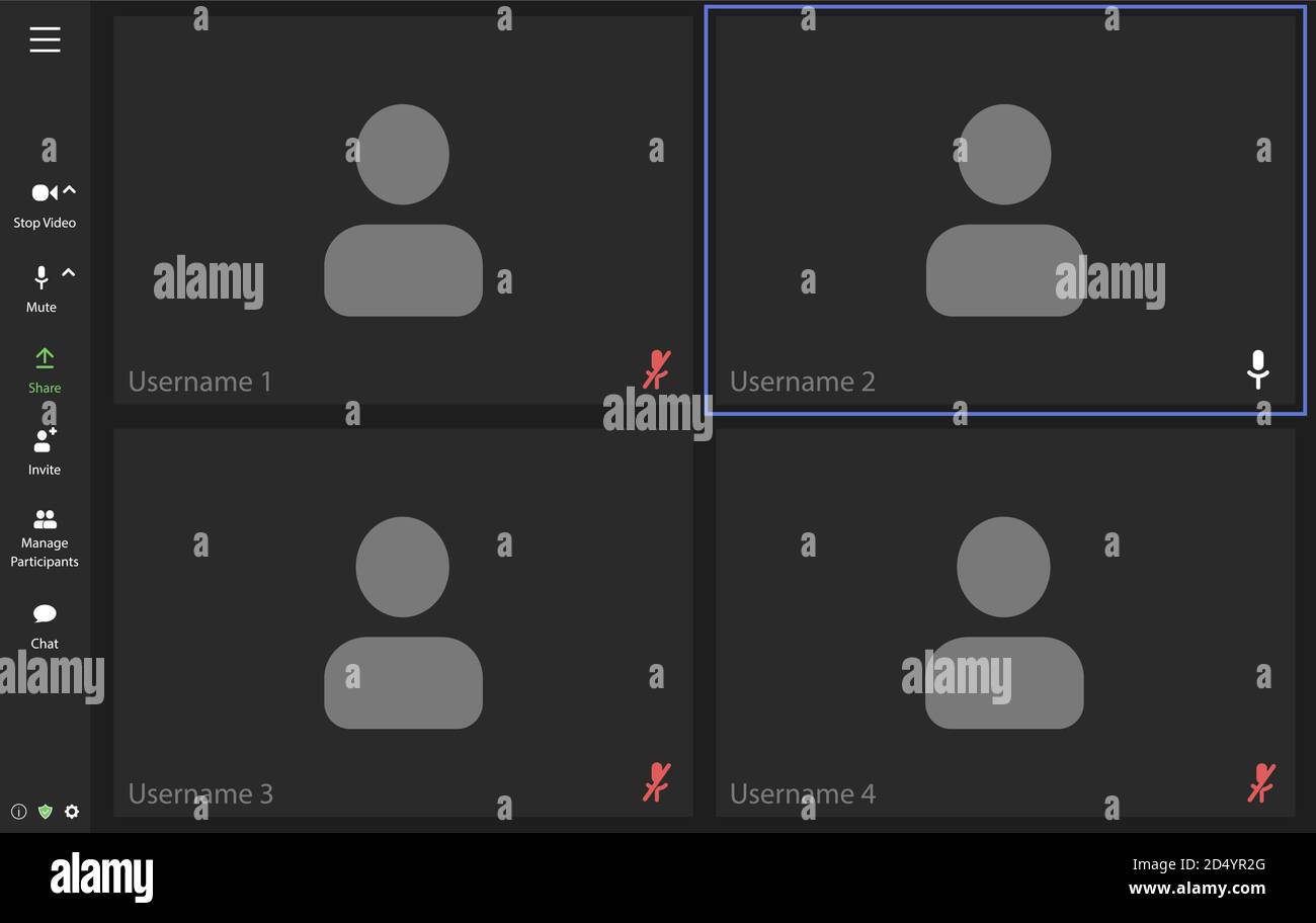 Video conference user interface, video conference calls window overlay ...