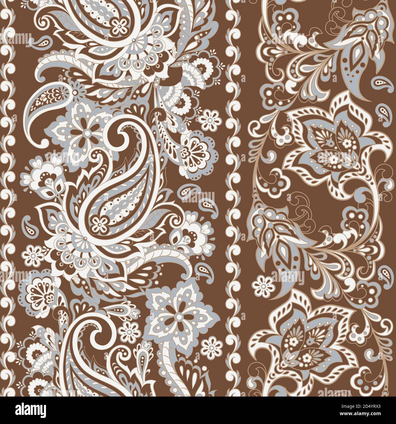 Ornate seamless  damask background. Vector vintage wallpaper Stock Vector