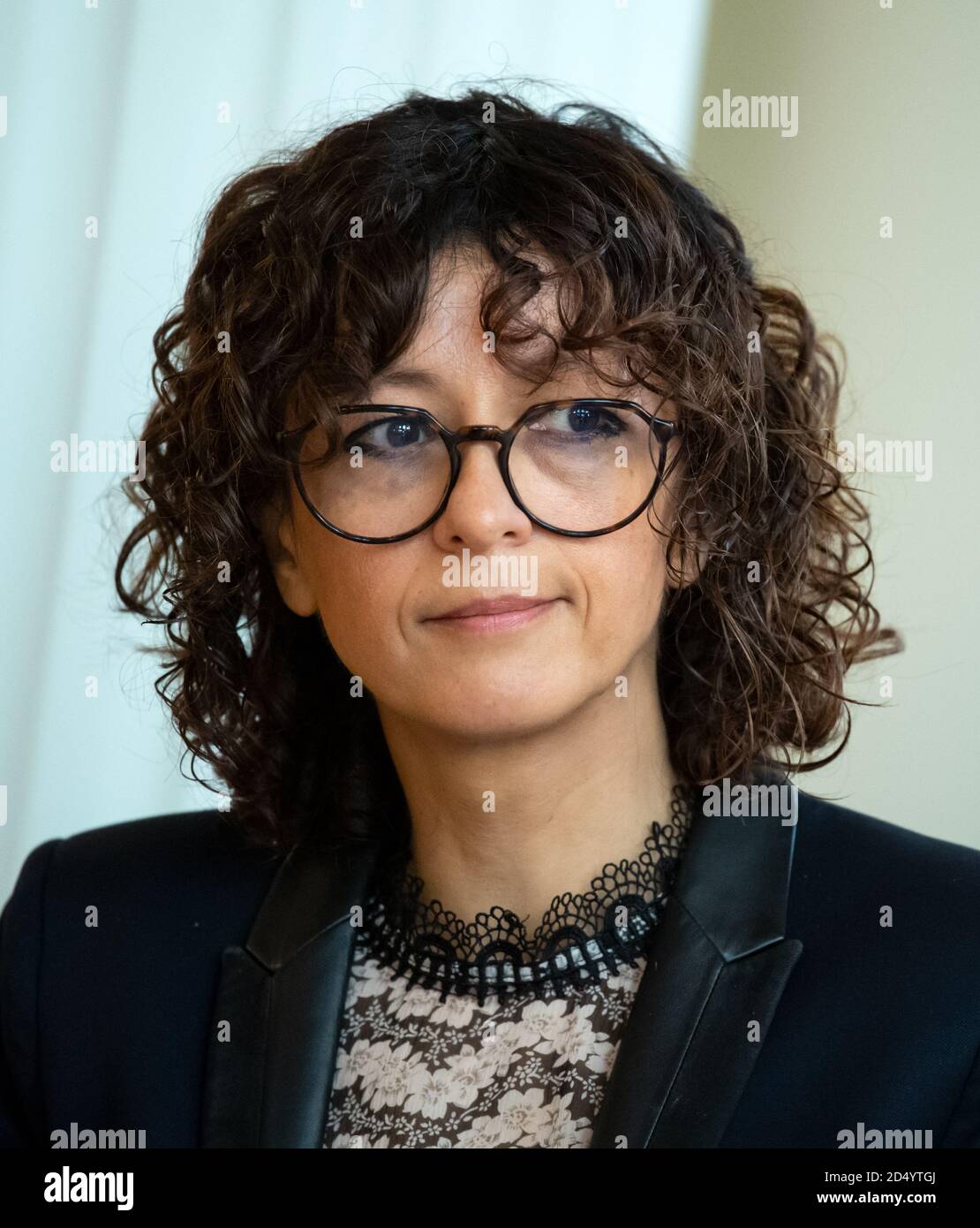Berlin Germany 12th Oct Emmanuelle Charpentier Director Of The Berlin Max Planck Research Unit For The Science Of Pathogens And Honorary Professor At Humboldt University Berlin Is Standing At A Press