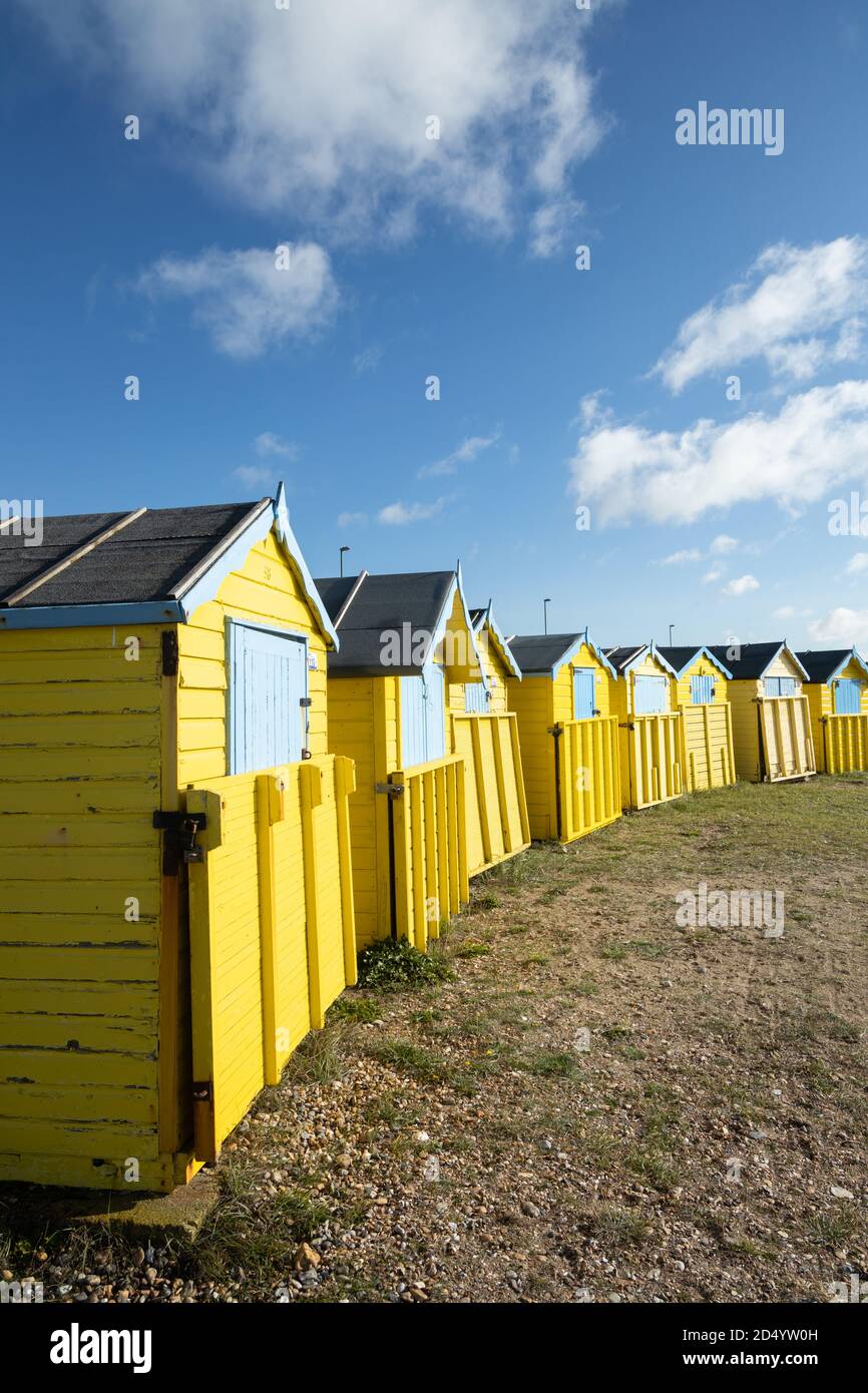 Beach Huts on Littlehampton Beach. Littlehampton, West Sussex, England, UK Stock Photo Alamy