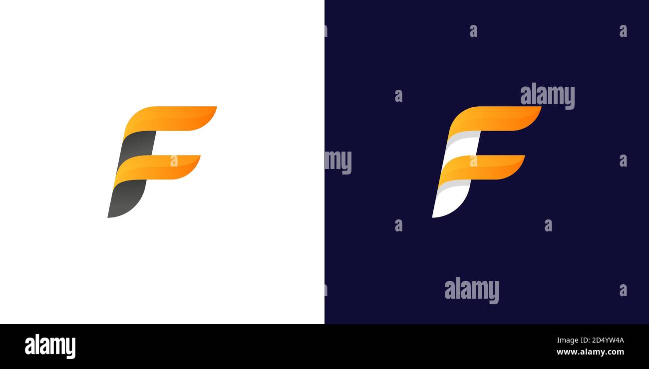 letter F logo design . modern letter F logo concept . vector illustration eps10 Stock Vector