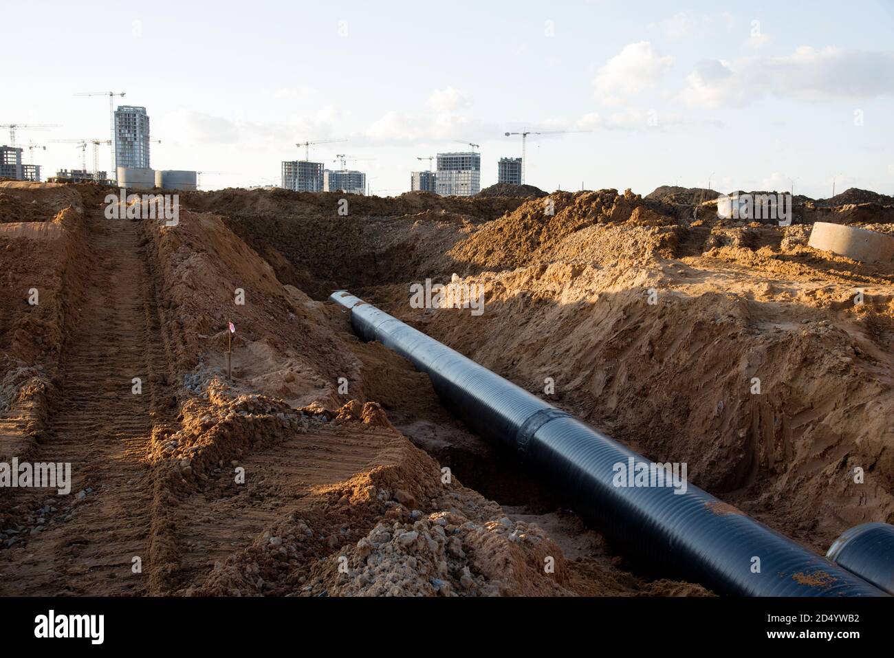 Cast iron sewer pipes for laying an external sewage system at a