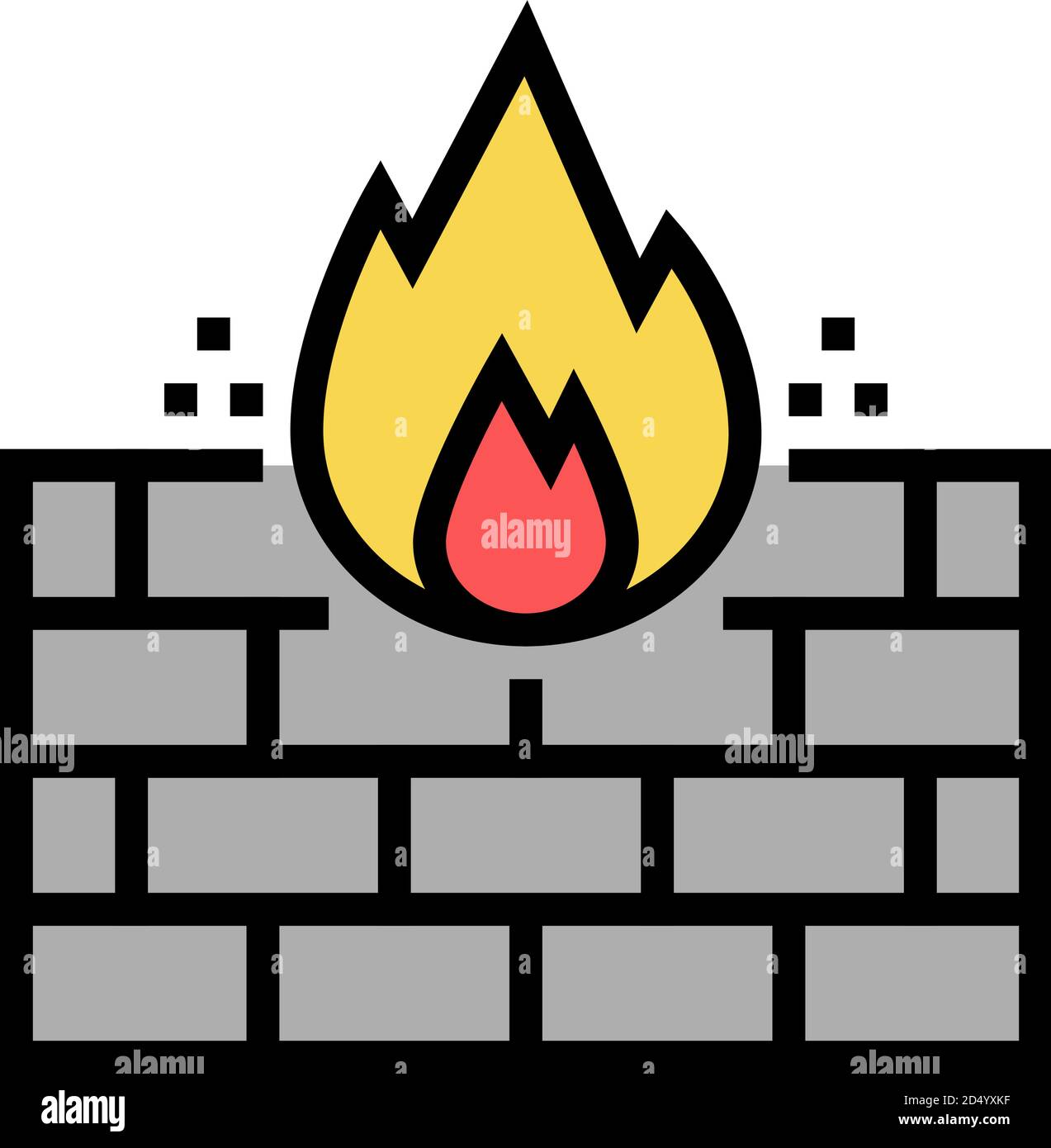 fire wall color icon vector illustration Stock Vector Image & Art - Alamy