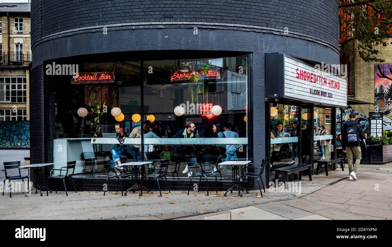 Shoreditch Cafe Shoreditch Grind Cafe on Old Street Roundabout, aka