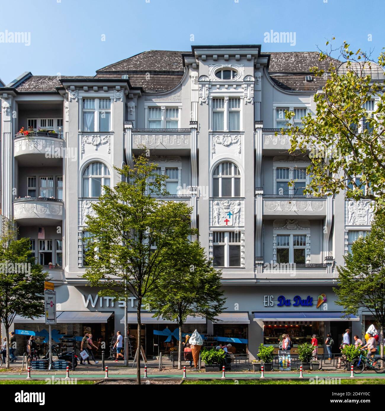 Historic old Residential & commercial building in Schloss strasse32 , Steglitz,Berlin, Germany. Stock Photo