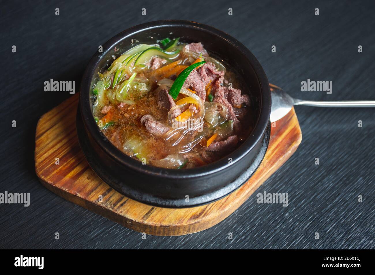 Korean Beef Hot Pot Stock Photo Alamy