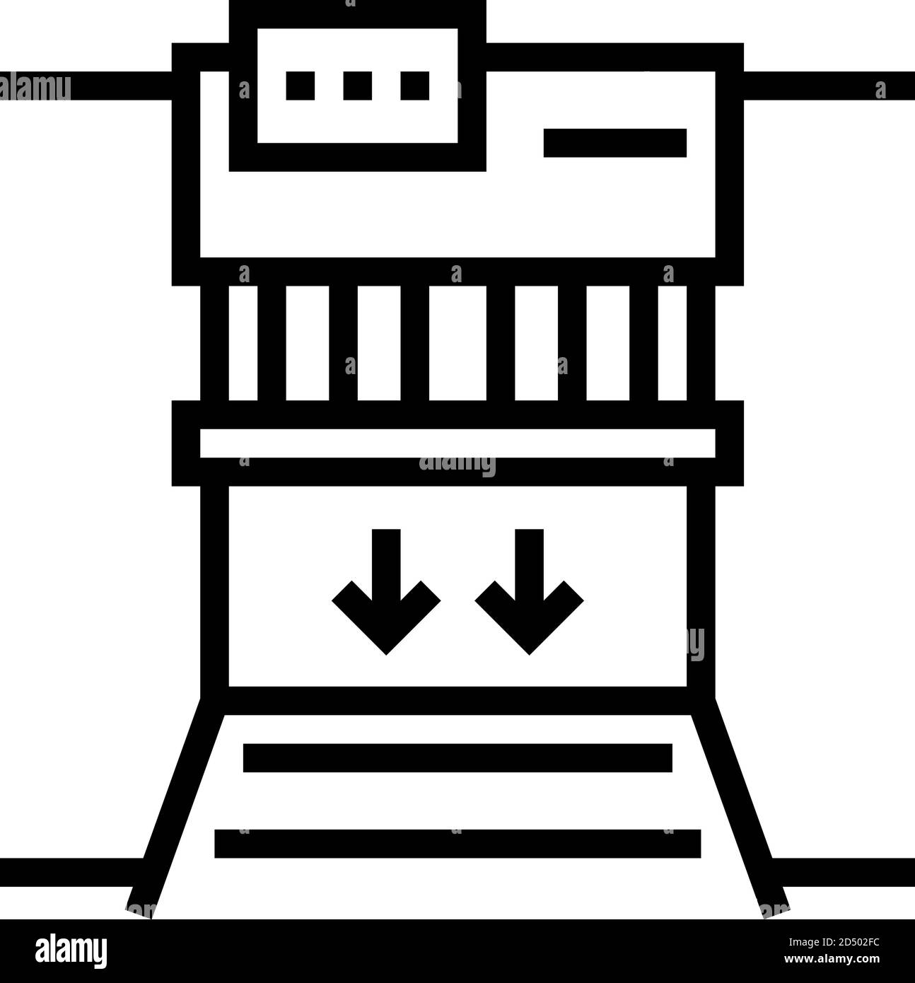 garbage factory equipment line icon vector illustration Stock Vector ...