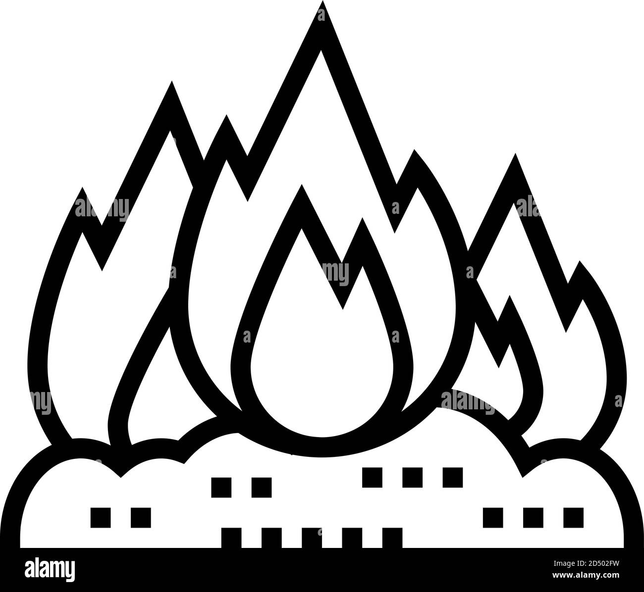 burning carbage line icon vector illustration Stock Vector Image & Art ...