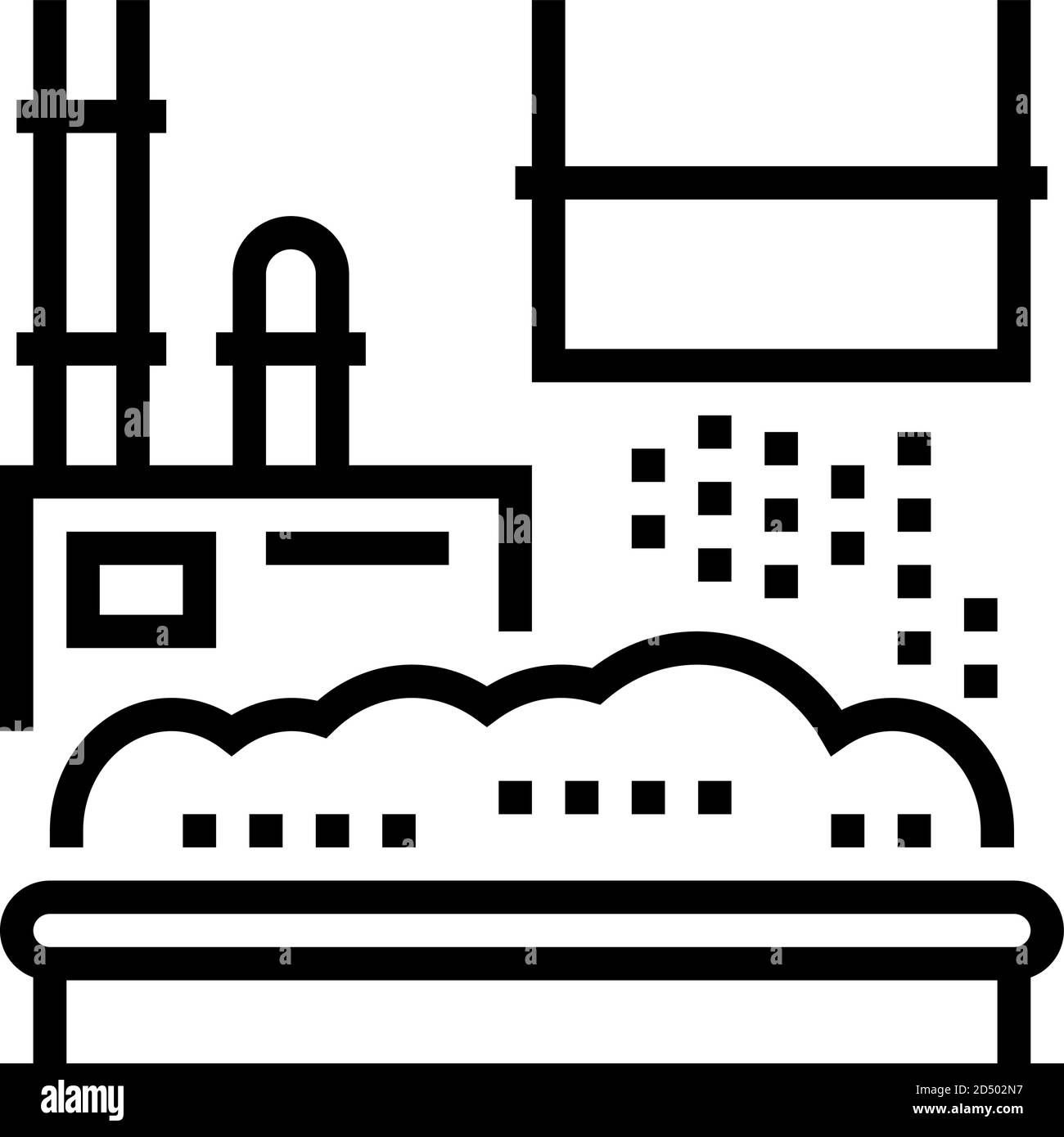 waste factory equipment line icon vector illustration Stock Vector ...