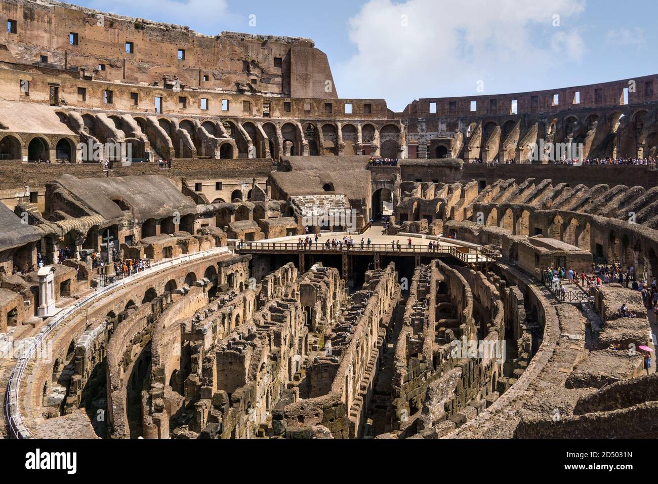 Interior of the Colisseum in Rome, Italy Stock Photo