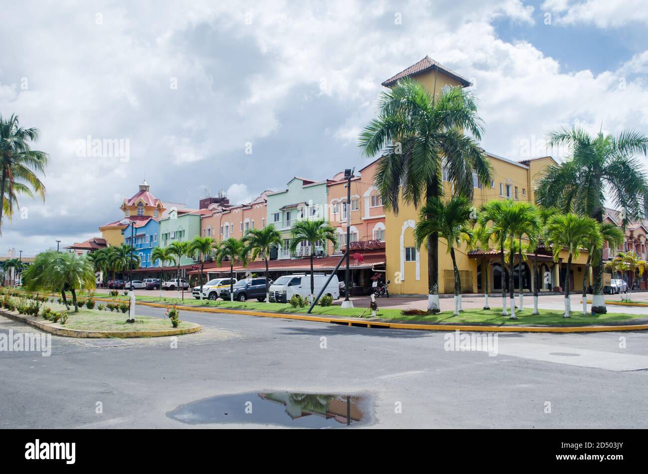 Plaza Colon 2000 facilities located next to Port Colon 2000 in the Caribbean City of Colon Stock Photo