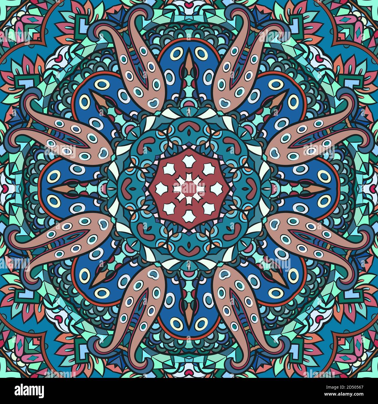 Seamless tracery tile mehndi design Stock Vector Image & Art - Alamy