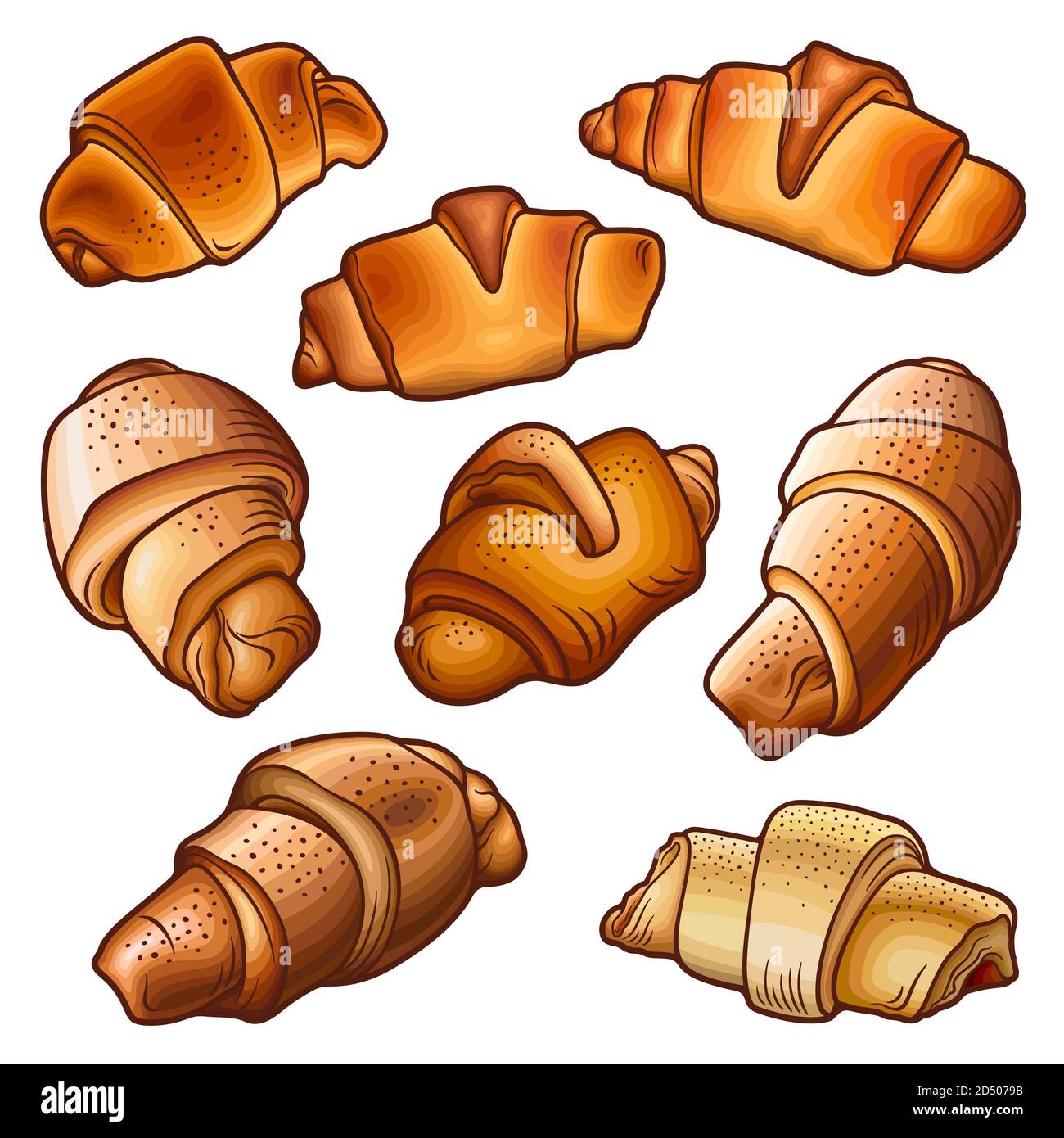Buns hand drawn vector doodles set Stock Vector Image & Art - Alamy