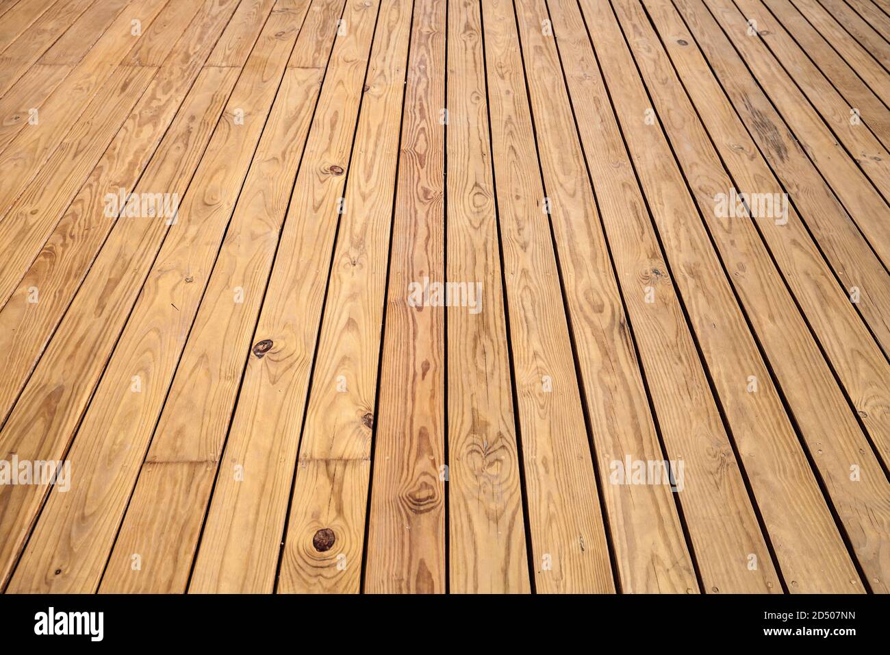 Outdoor wooden floor made of uncolored boards, background photo texture