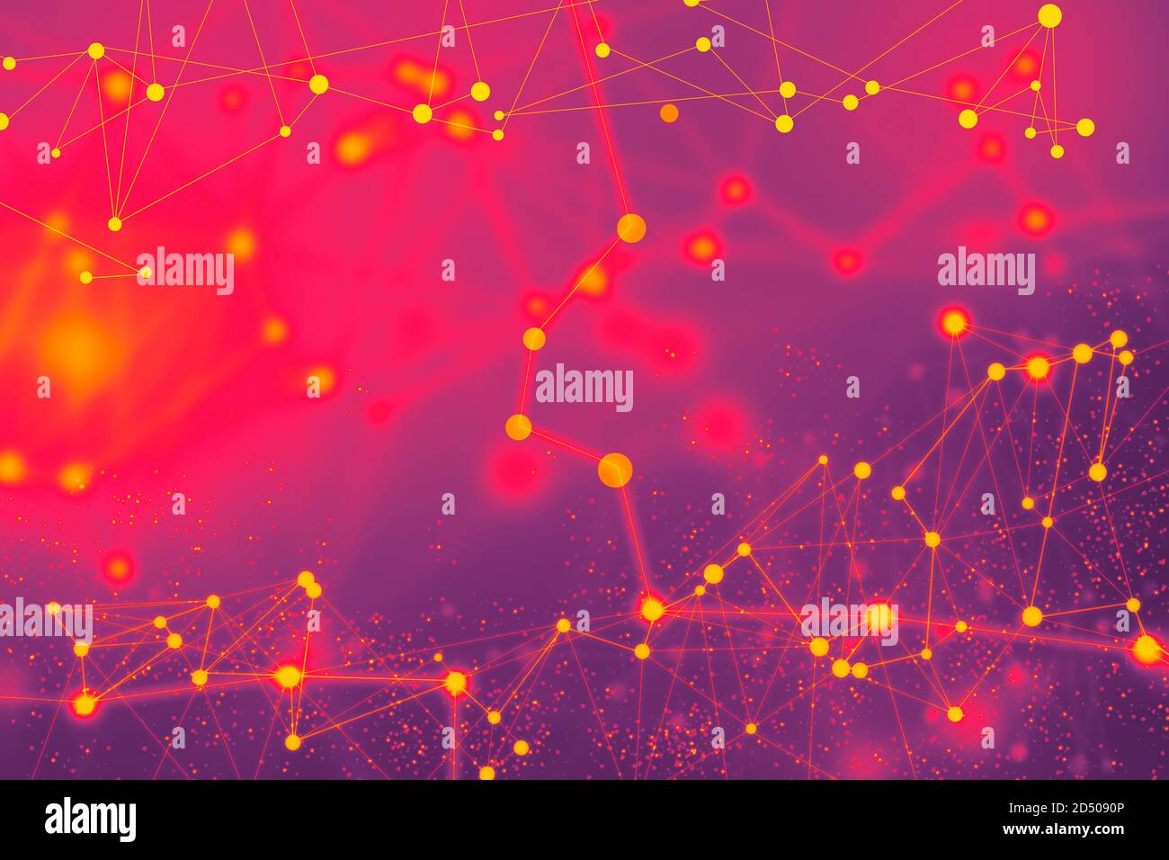 Connection technologies backdrop. Wireless concept. 3D Rendering. Abstract connected dots. Stock Photo