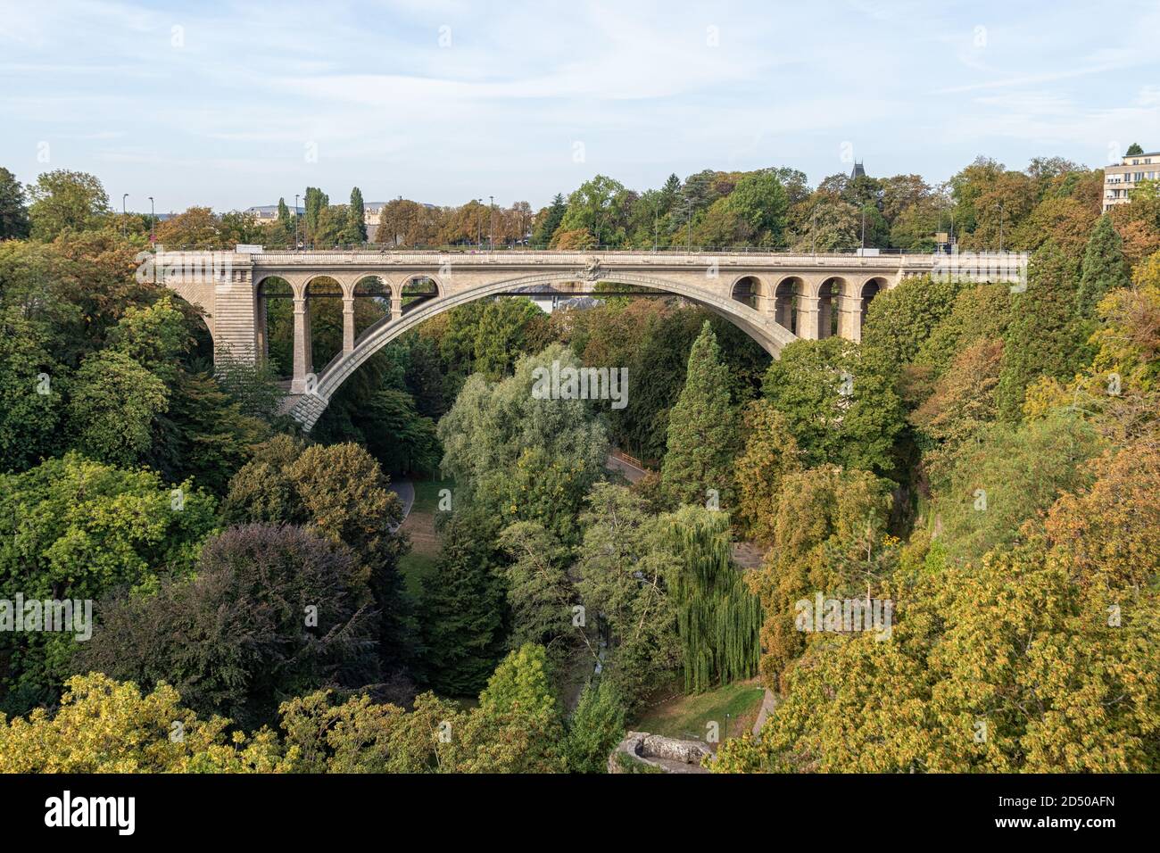 The Adolphe Bridge in Luxembourg City Stock Photo