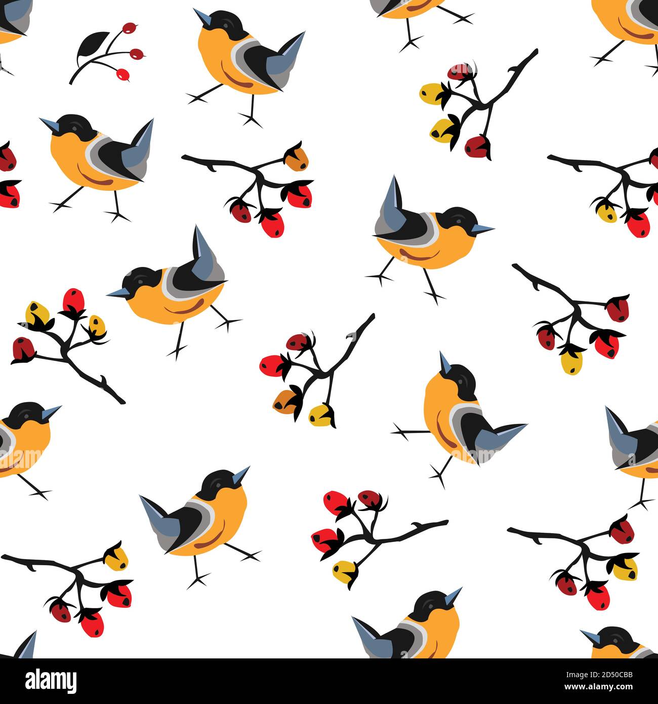 Hand Drawn Floral Seamless Pattern on subtle background. Vector ...