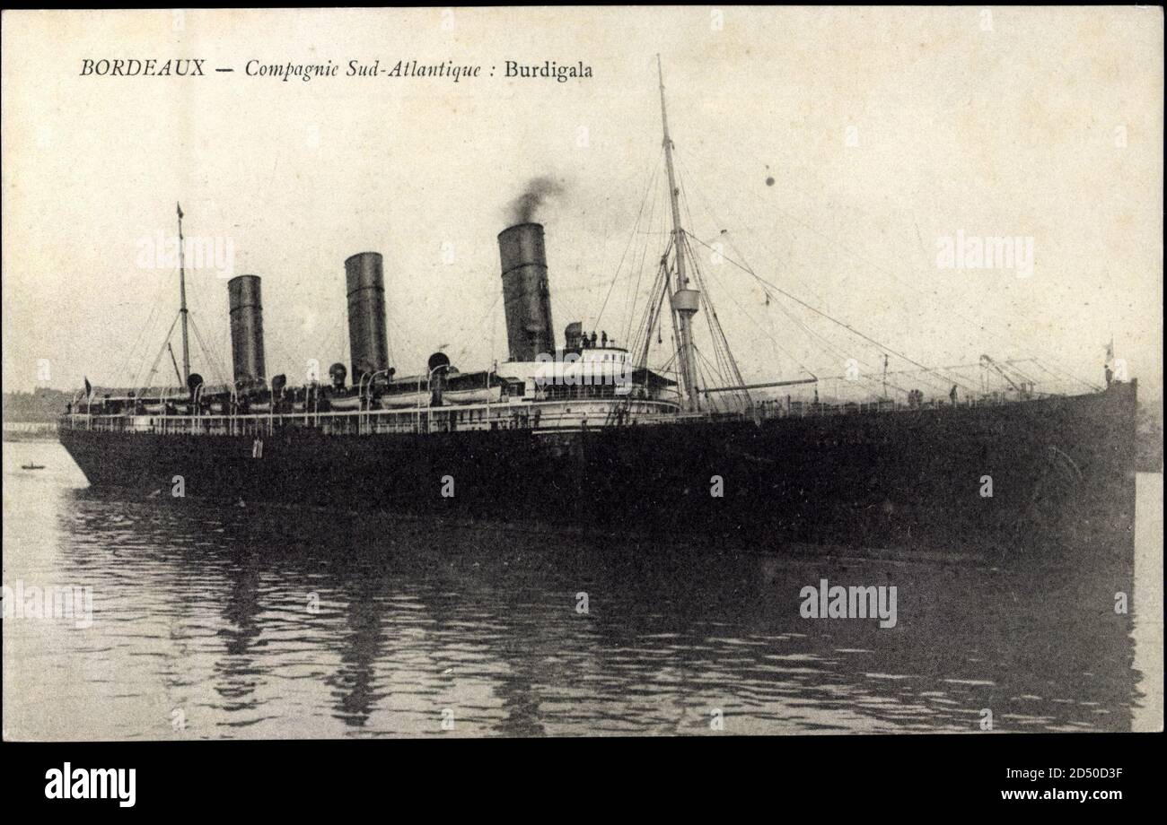 Dampfer Burdigala der Compagnie Sud Atlantique