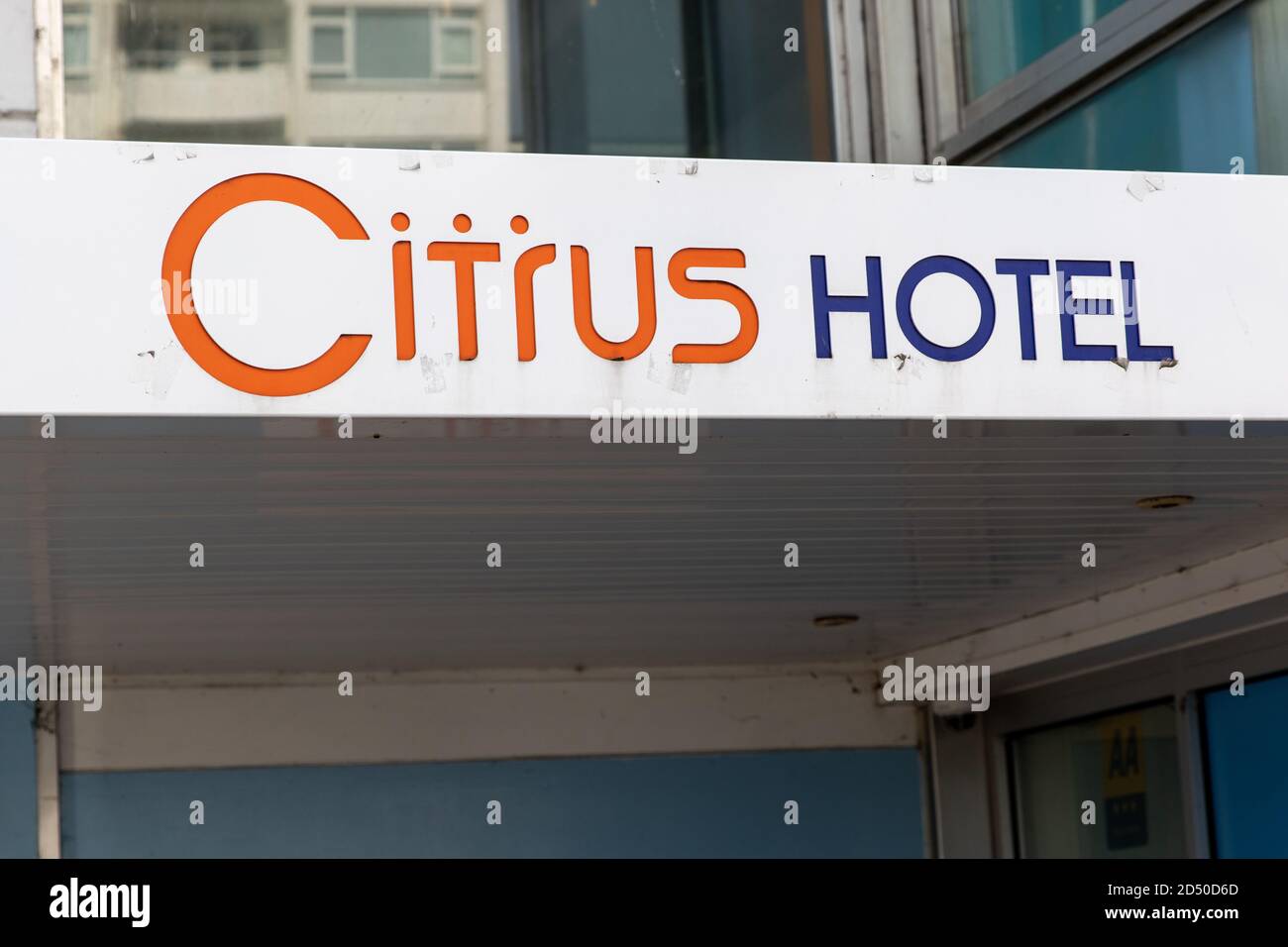 Citrus Hotel sign, Eastbourne, UK Stock Photo Alamy