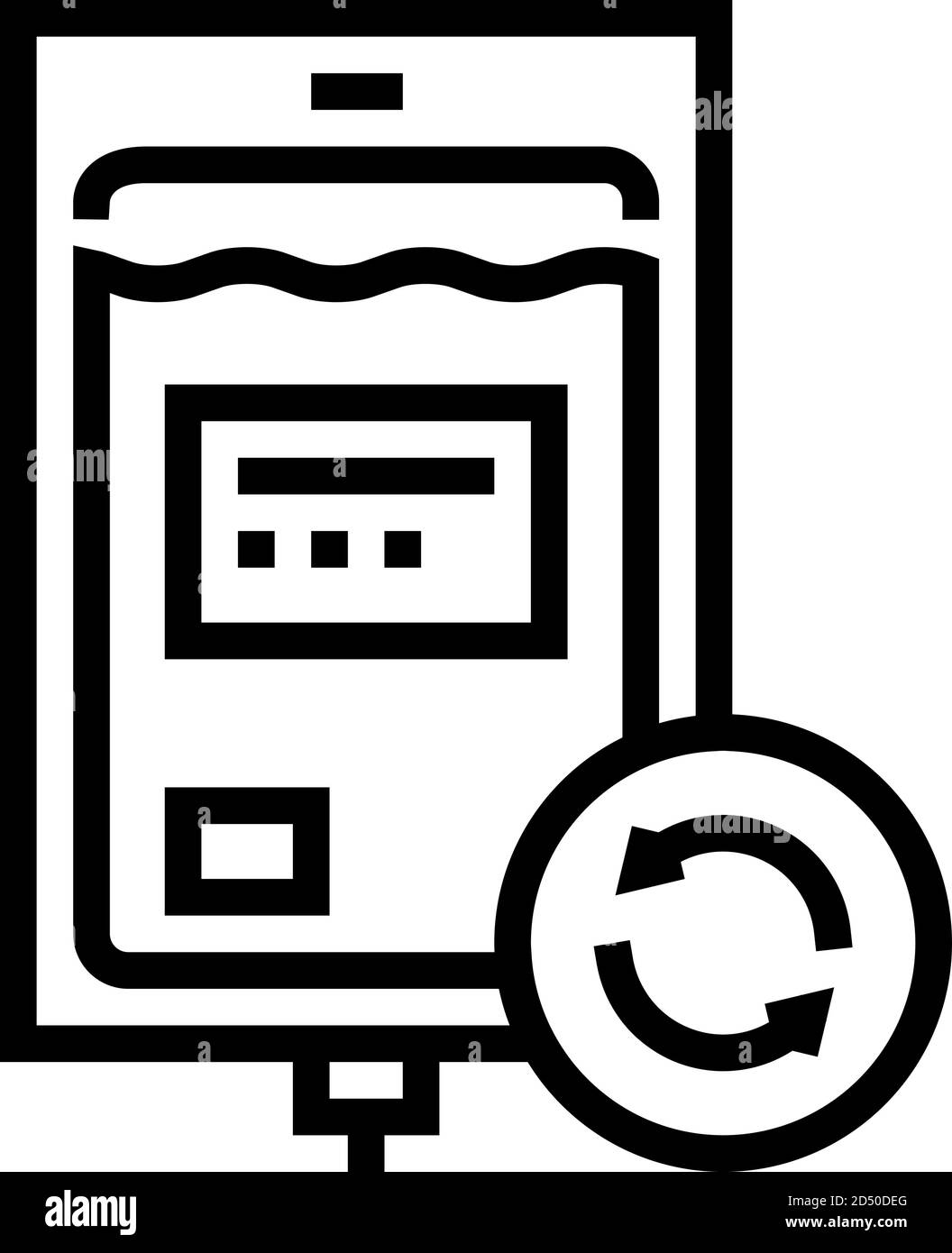 blood transfusion line icon vector illustration Stock Vector Image