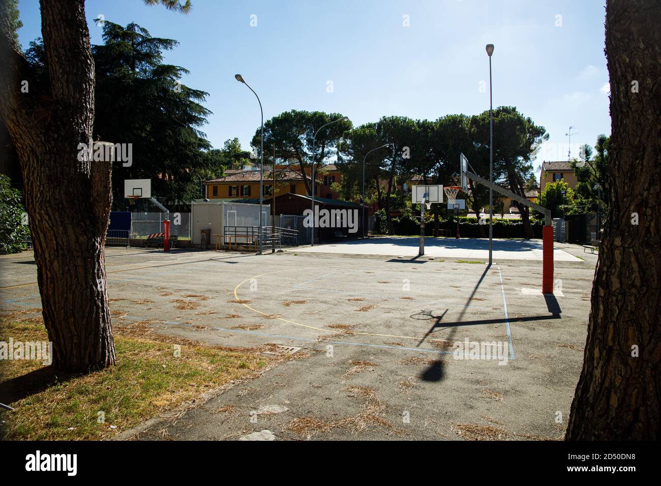 Generic view of a playground closed due to covid restrictions in Bologna (Italy) on 18 July 2020 Stock Photo