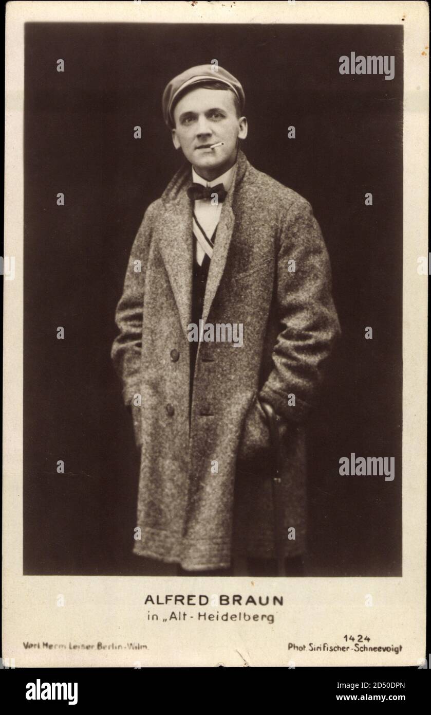 Schauspieler Alfred Braun, Alt Heidelberg,Zigarette usage worldwide