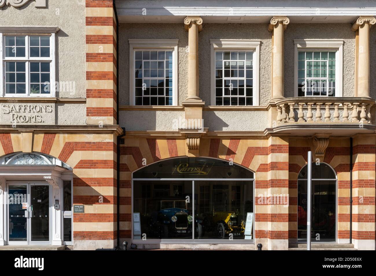 Facade of Caffyns car shop in Saffrons Rooms, Eastbourne, UK Stock