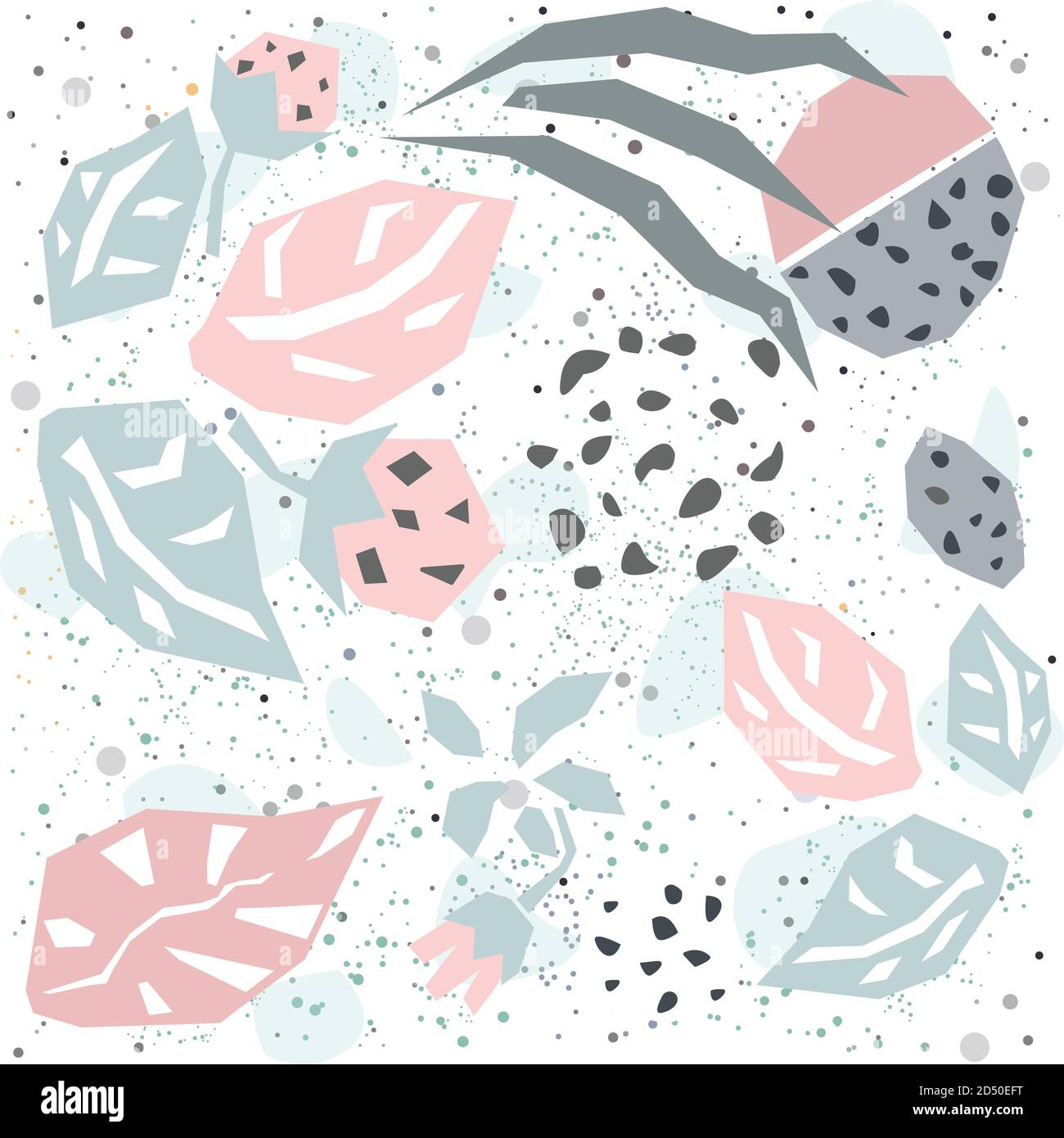 Hand Drawn Seamless Pattern with plants and berries. Artistic Creative ...