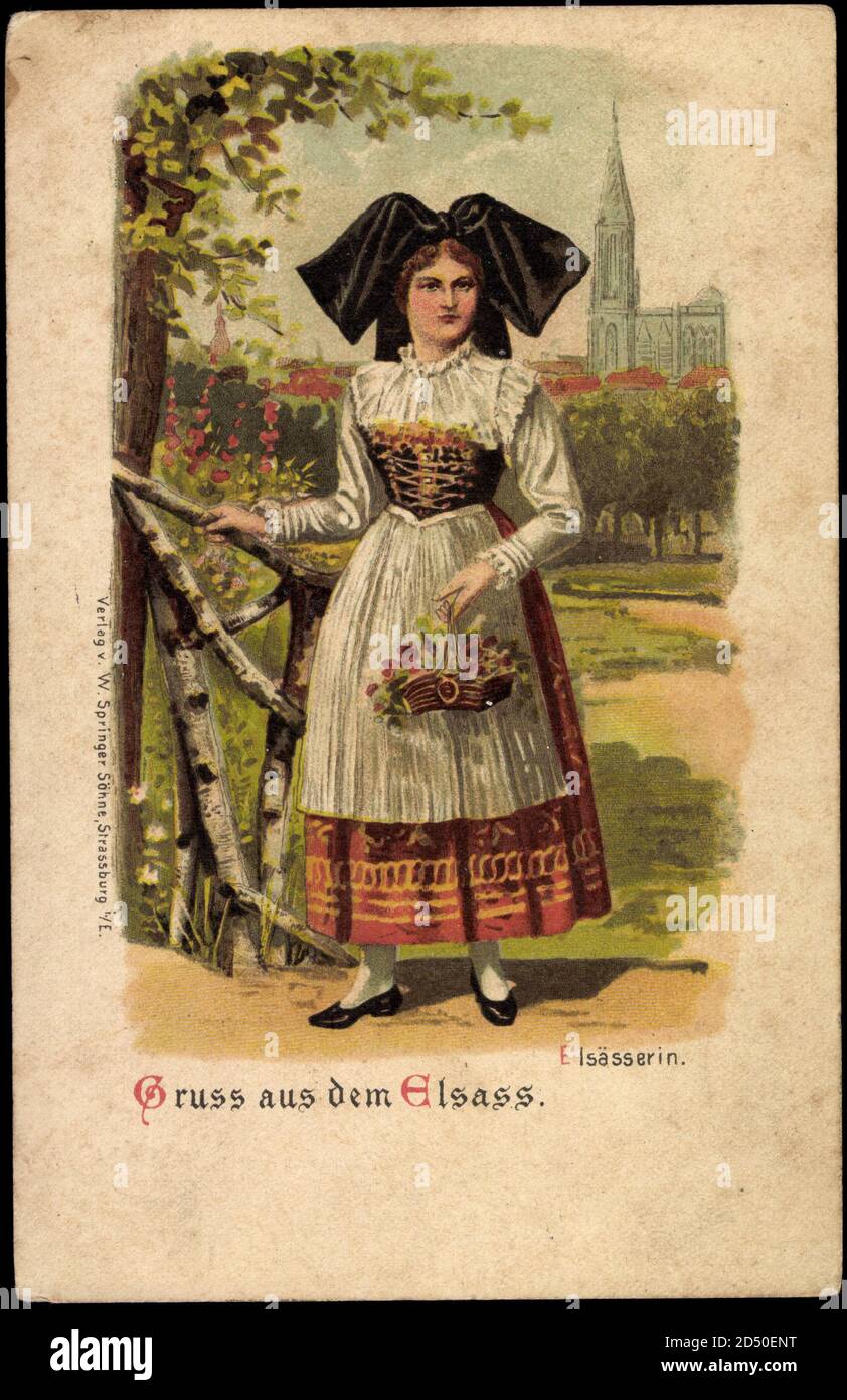 Trachten Elsaß Lothringen, Volkstracht, Elsäßerin | usage worldwide ...