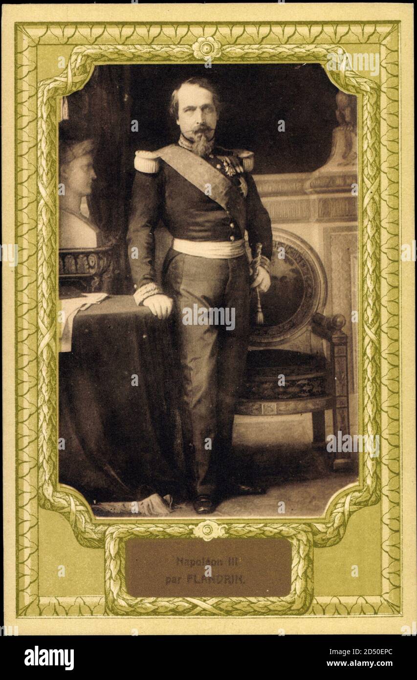 Passepartout Napoleon III, Staatspräsident und Kaiser der Franzosen | usage worldwide Stock Photo