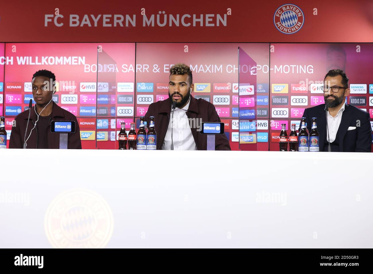 Munich Germany October 12 Newly Signed Fc Bayern Muenchen Players Bouna Sarr L And Eric Maxim
