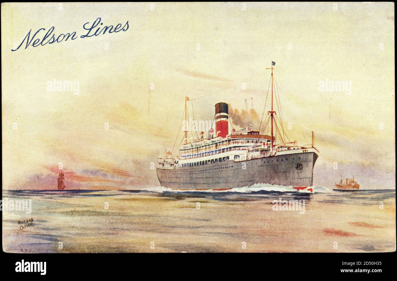 Oliver, R., Nelson Lines, Steamer usage worldwide Stock Photo Alamy