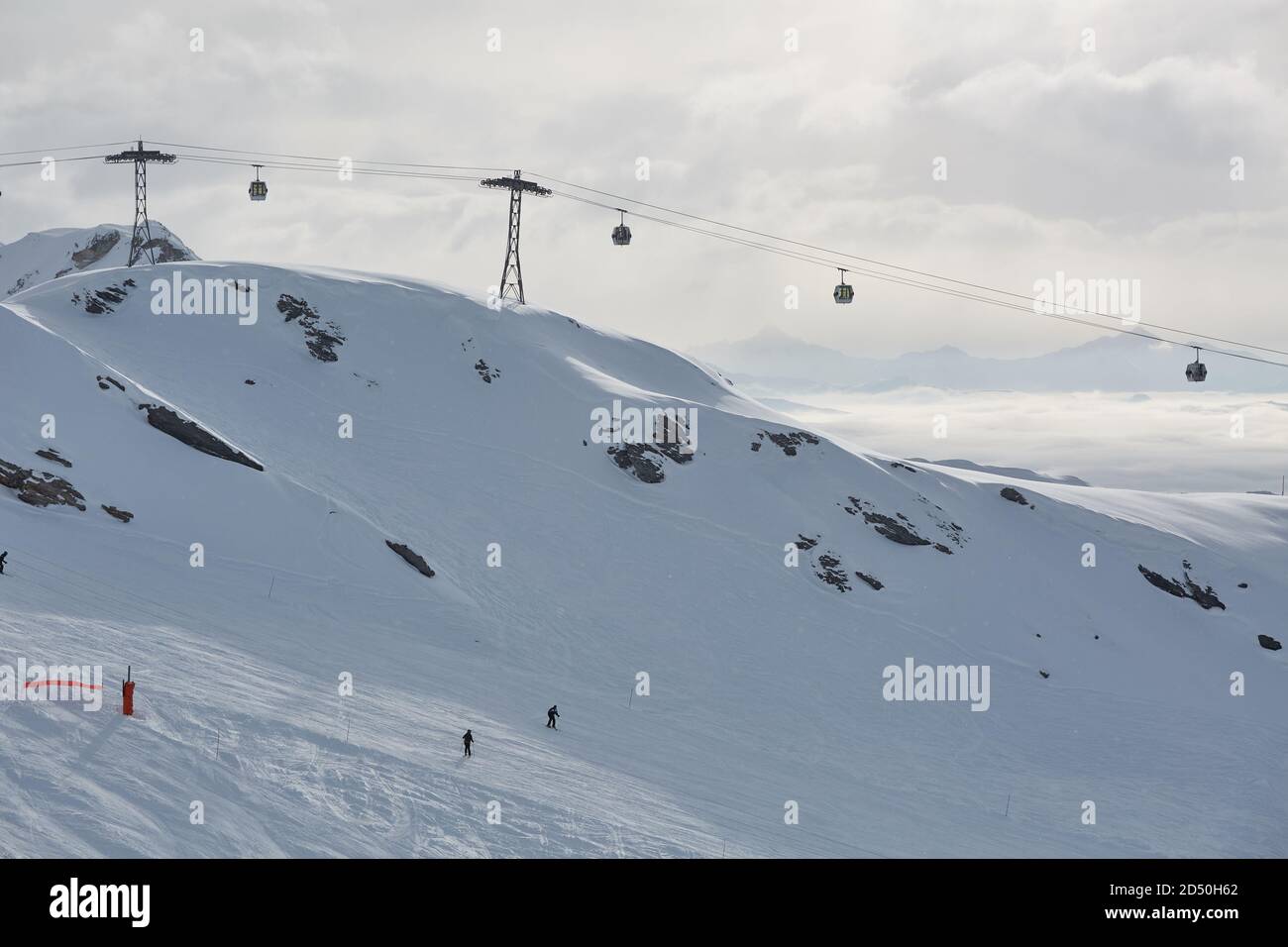 Ski resort winter landscape Stock Photo - Alamy