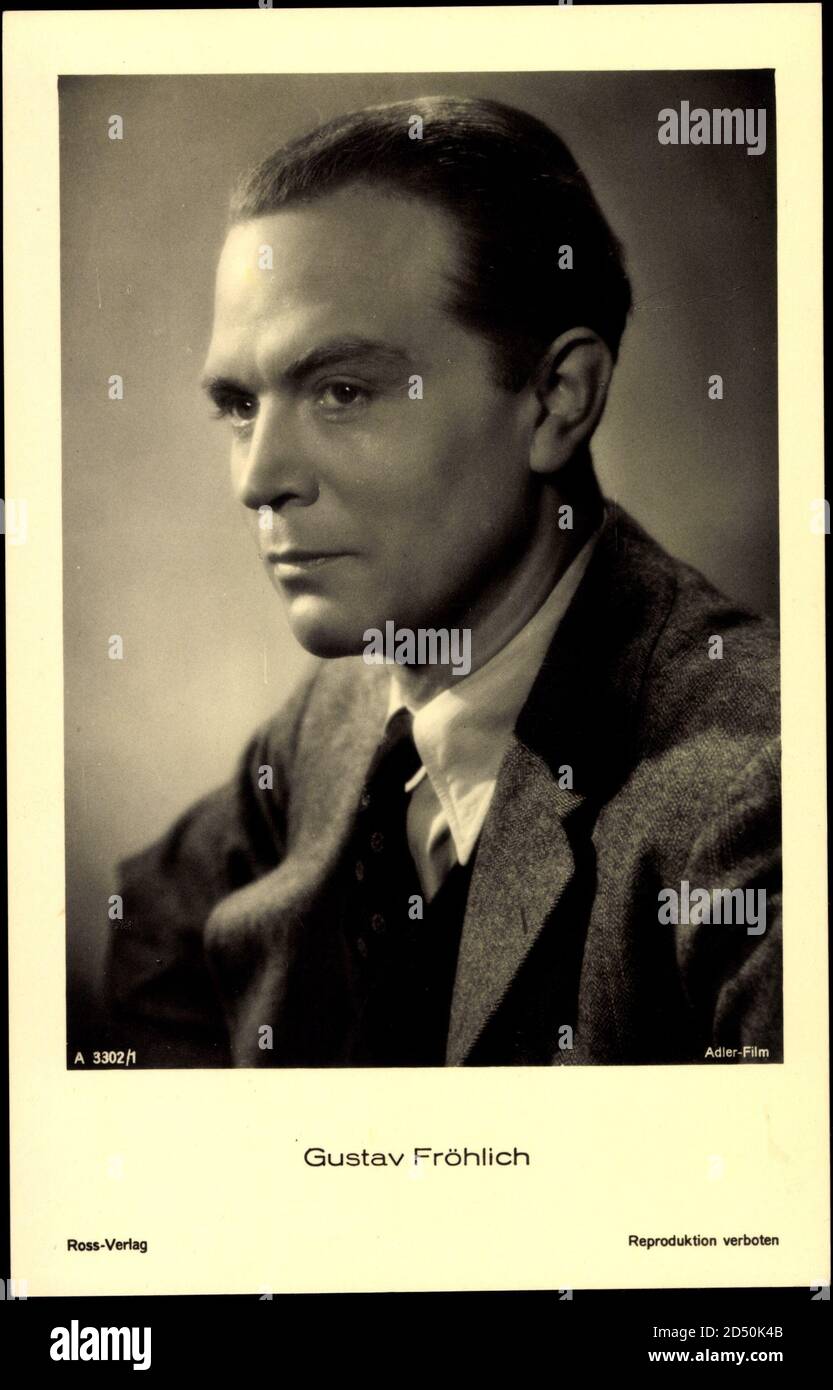 Schauspieler Gustav Fröhlich, Ross A 3302 1 | usage worldwide Stock ...